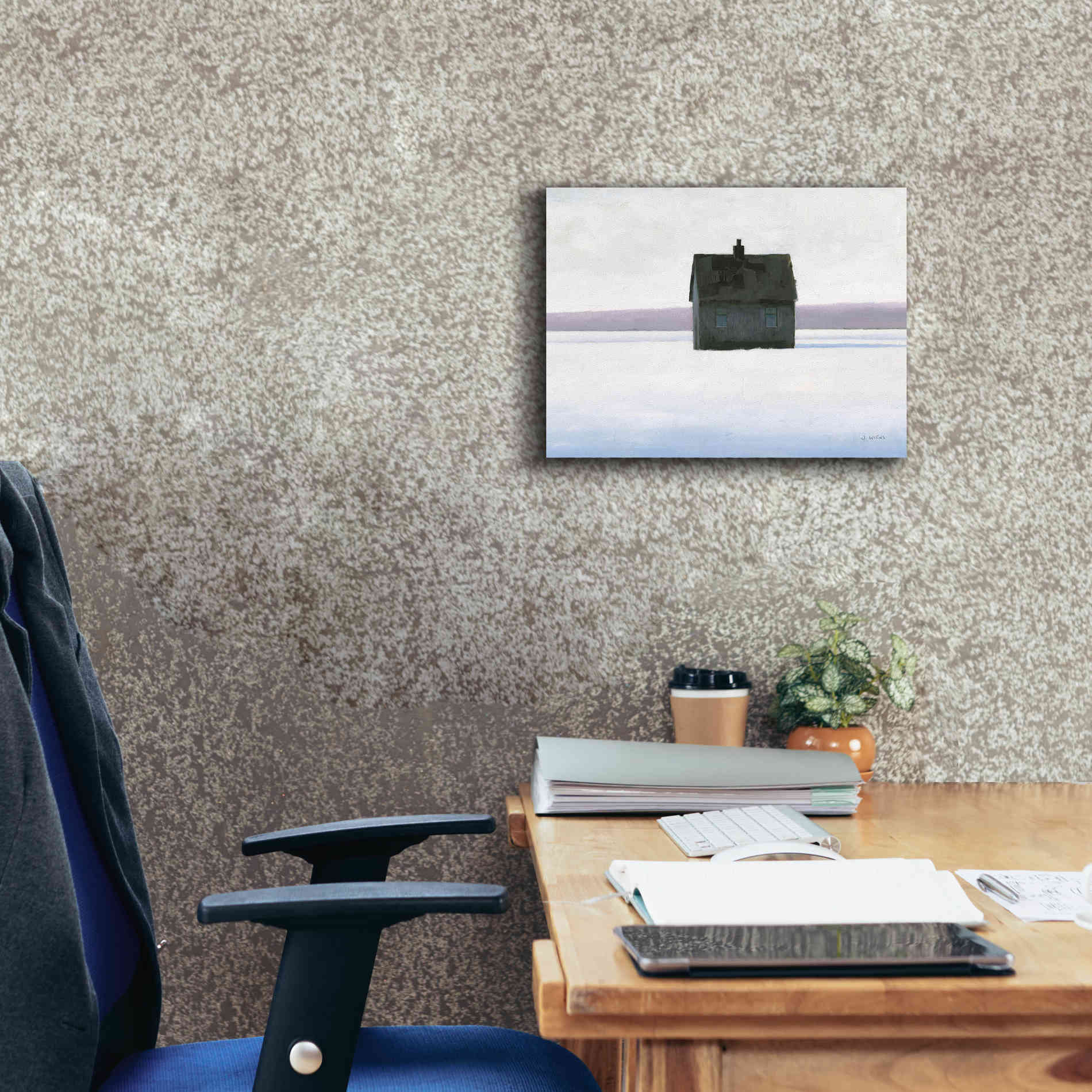 'Lonely Winter Landscape II' by James Wiens, Canvas Wall Art,16 x 12