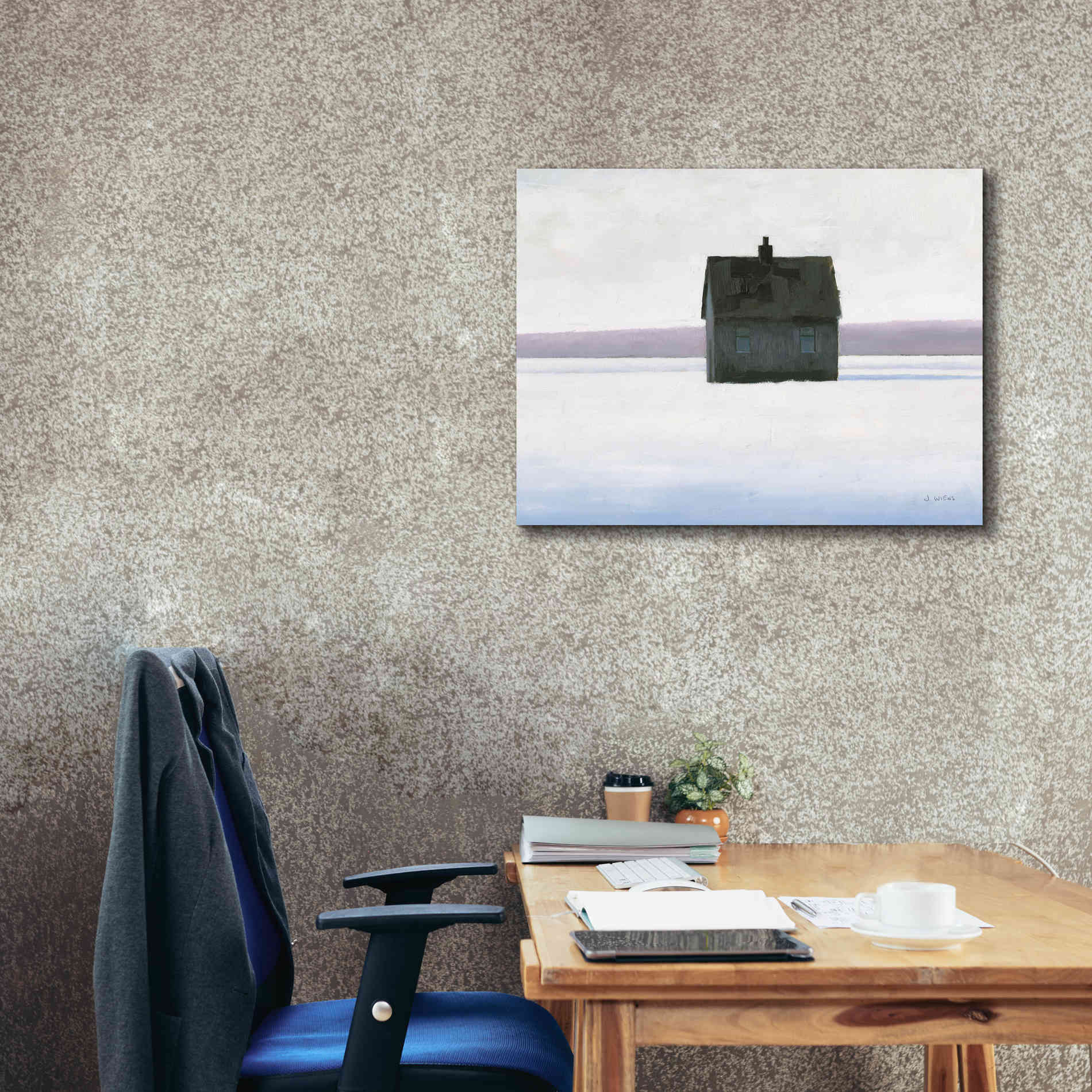 'Lonely Winter Landscape II' by James Wiens, Canvas Wall Art,34 x 26