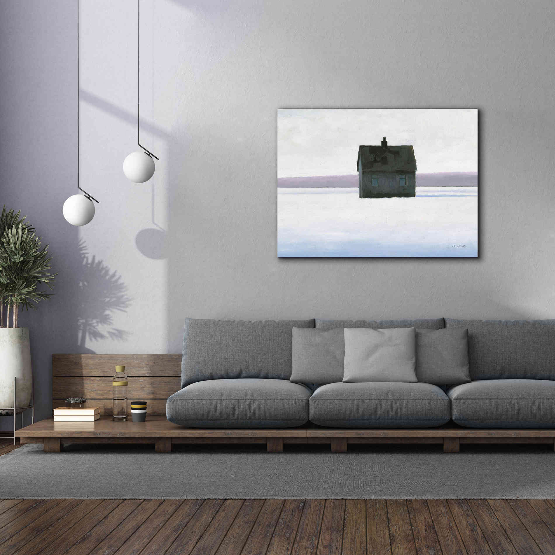 'Lonely Winter Landscape II' by James Wiens, Canvas Wall Art,54 x 40