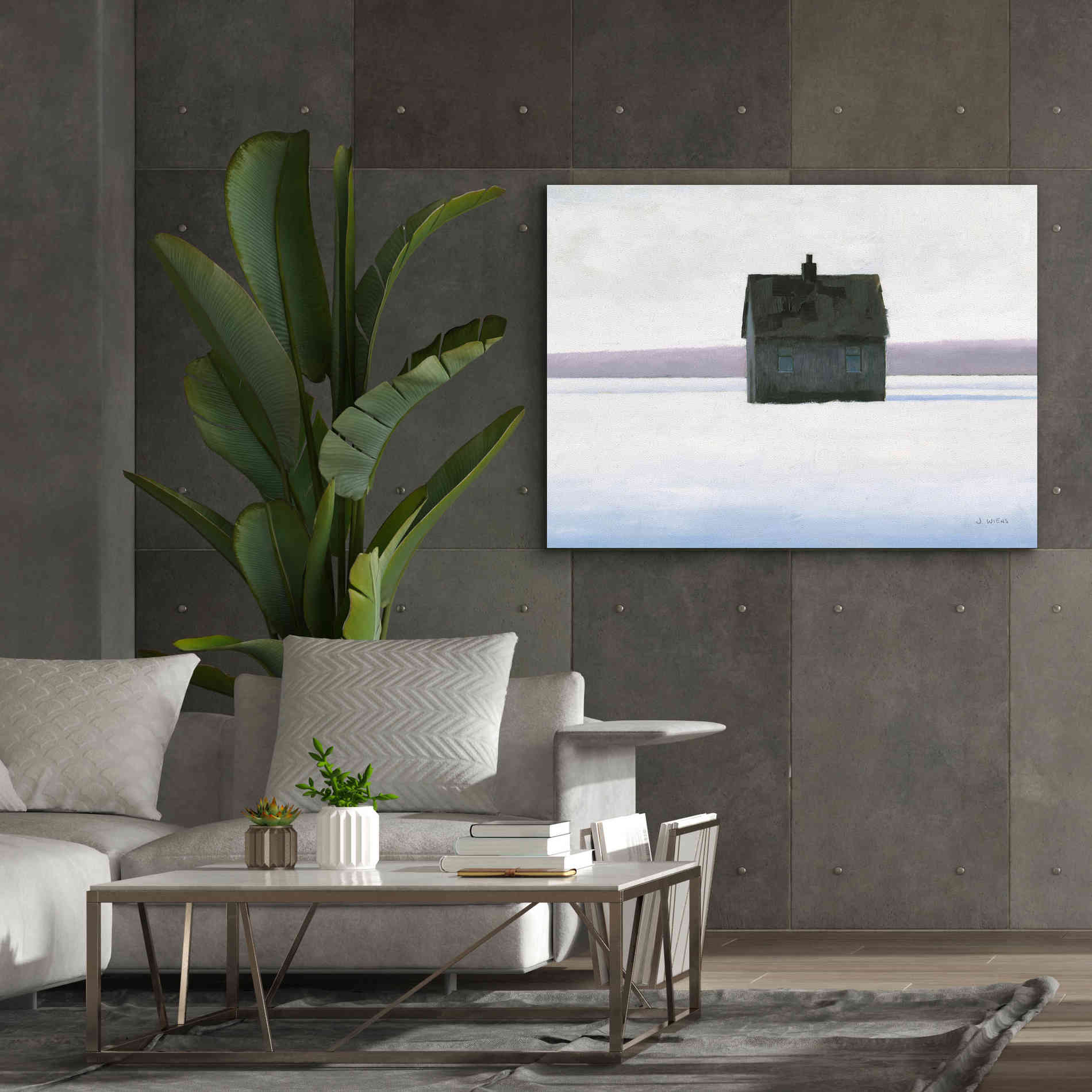 'Lonely Winter Landscape II' by James Wiens, Canvas Wall Art,54 x 40