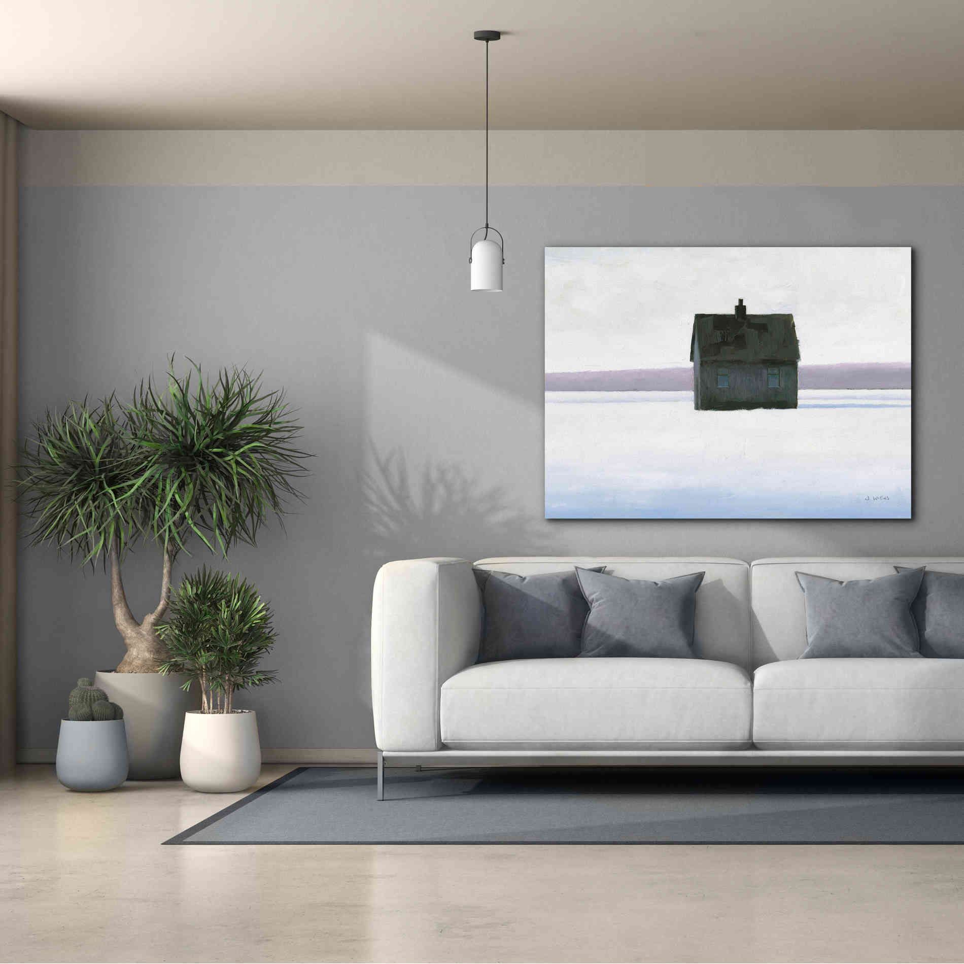 'Lonely Winter Landscape II' by James Wiens, Canvas Wall Art,54 x 40