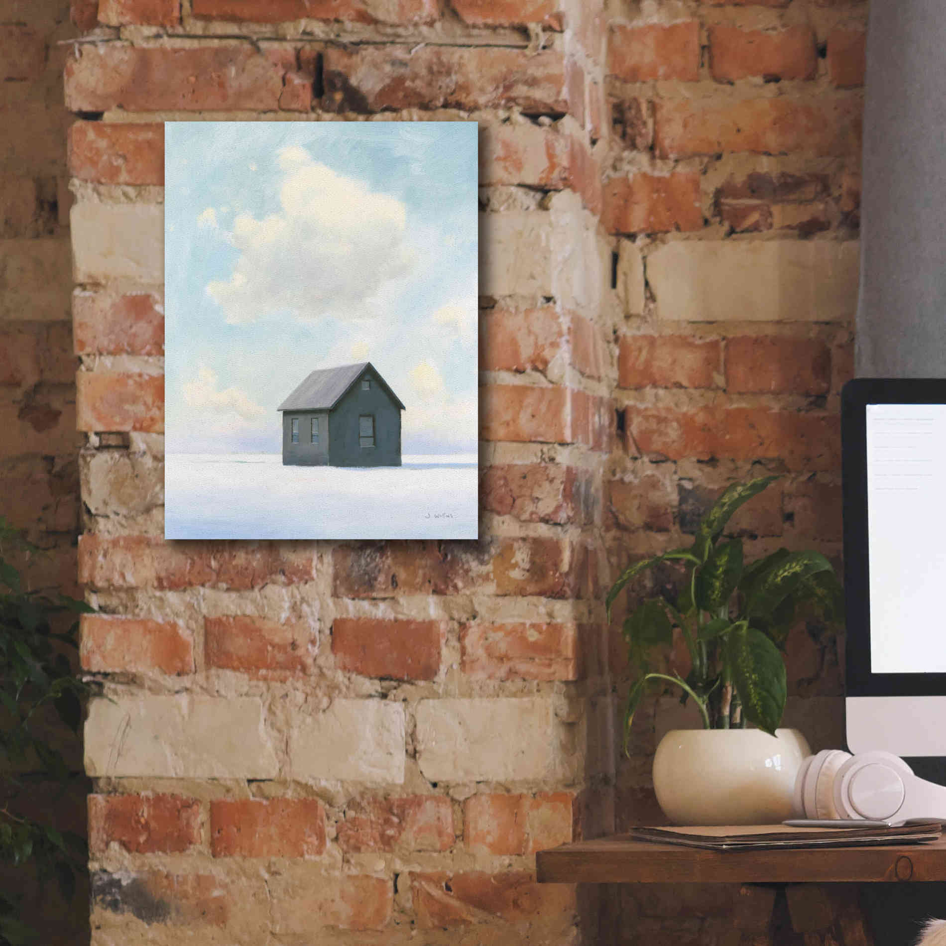 'Lonely Winter Landscape III' by James Wiens, Canvas Wall Art,12 x 16