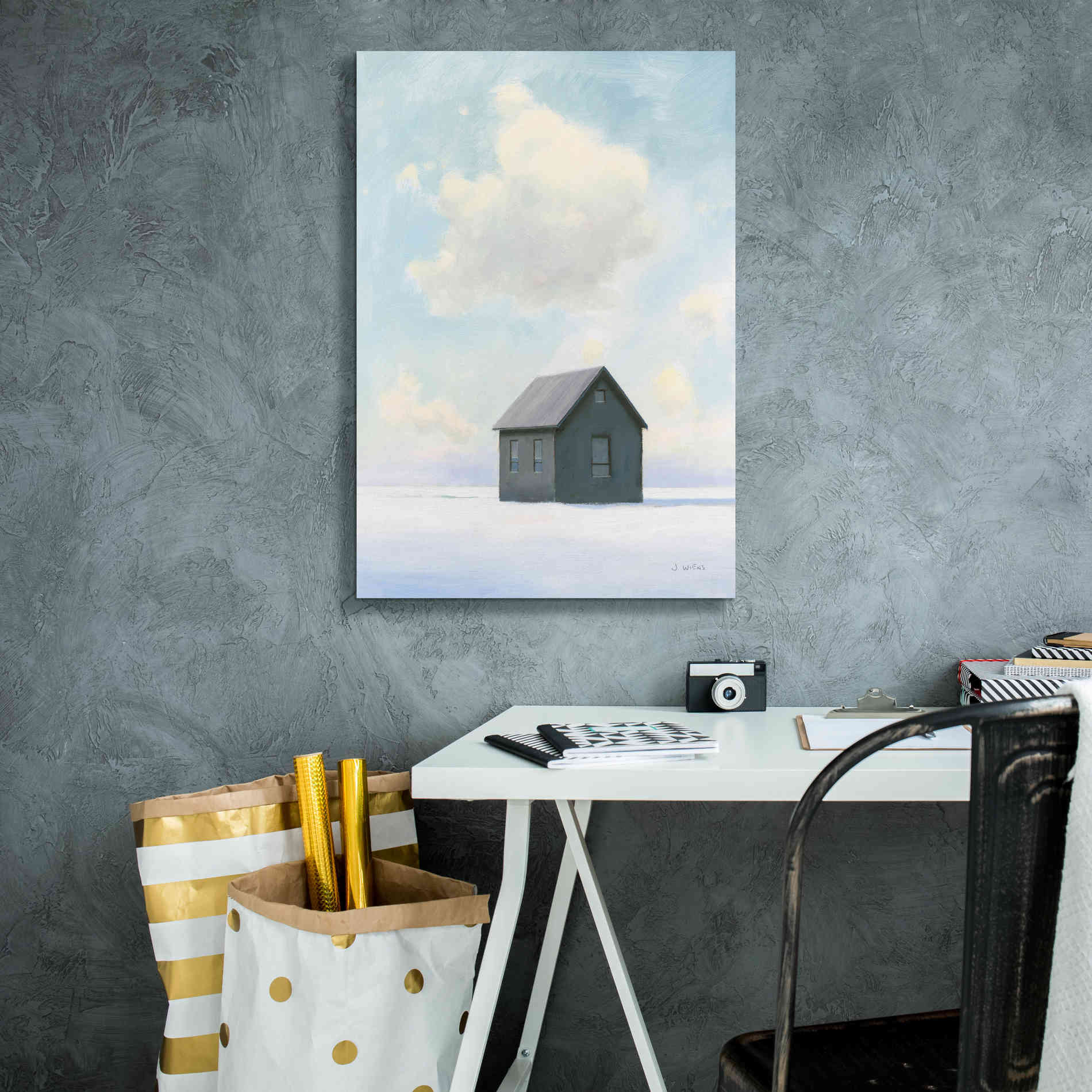 'Lonely Winter Landscape III' by James Wiens, Canvas Wall Art,18 x 26