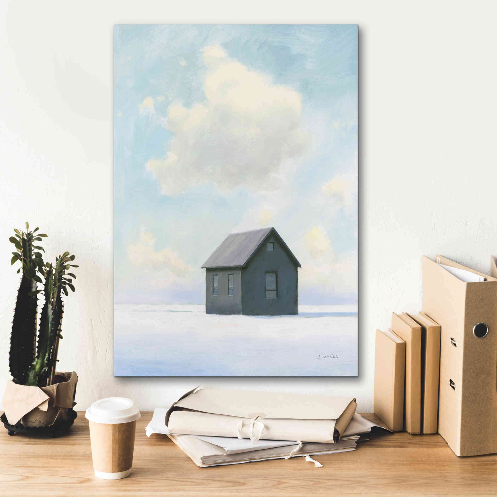 'Lonely Winter Landscape III' by James Wiens, Canvas Wall Art,18 x 26