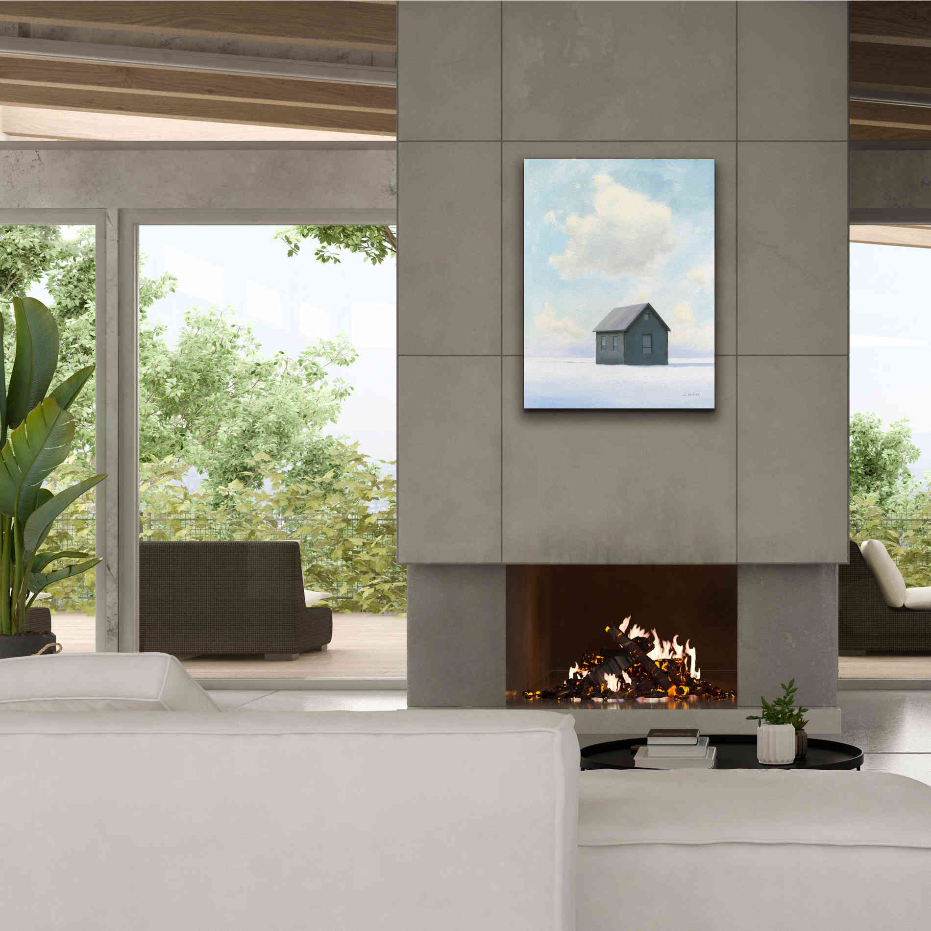 'Lonely Winter Landscape III' by James Wiens, Canvas Wall Art,26 x 34