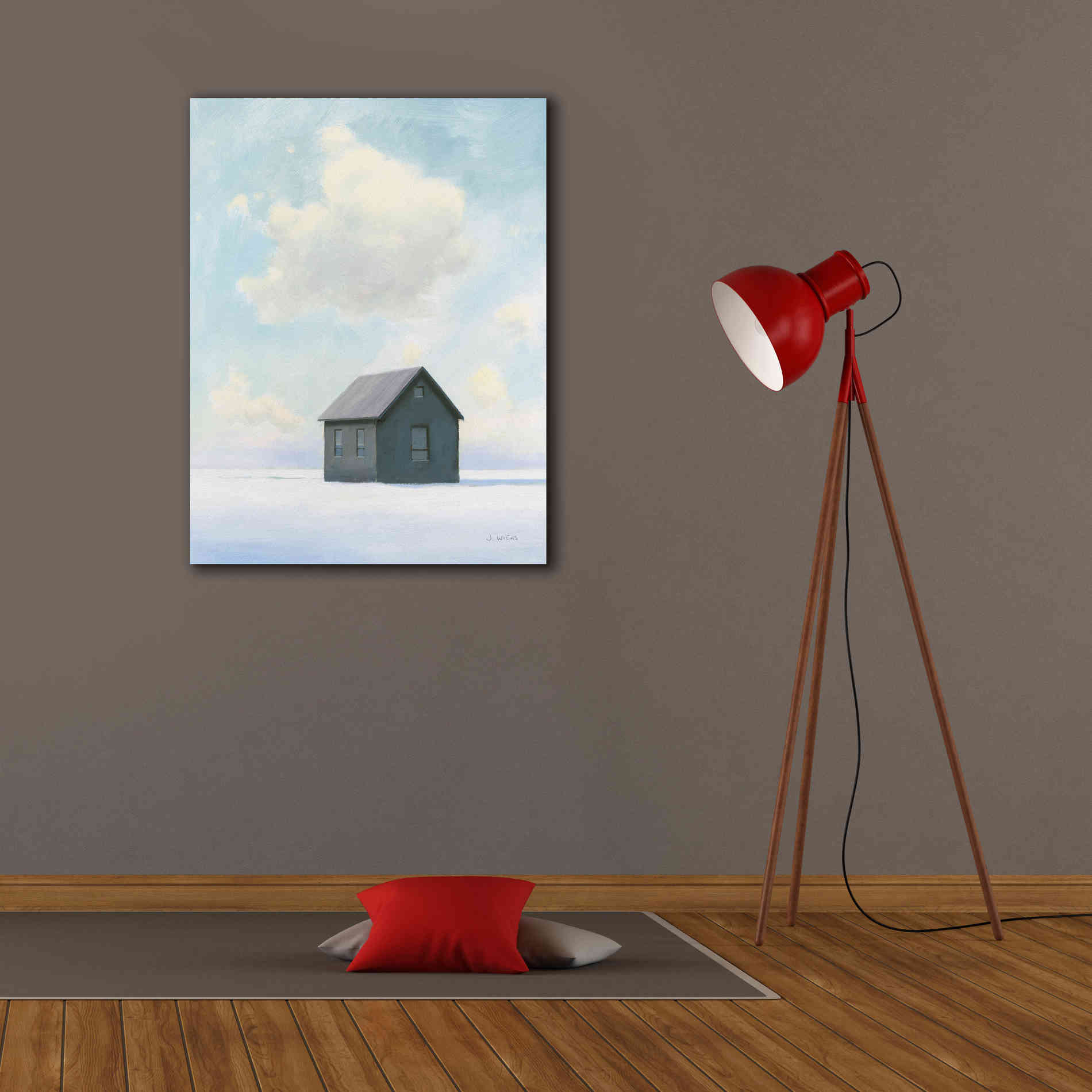 'Lonely Winter Landscape III' by James Wiens, Canvas Wall Art,26 x 34