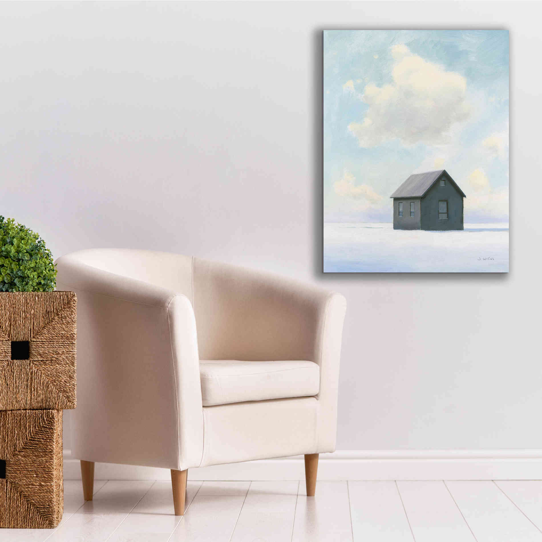'Lonely Winter Landscape III' by James Wiens, Canvas Wall Art,26 x 34