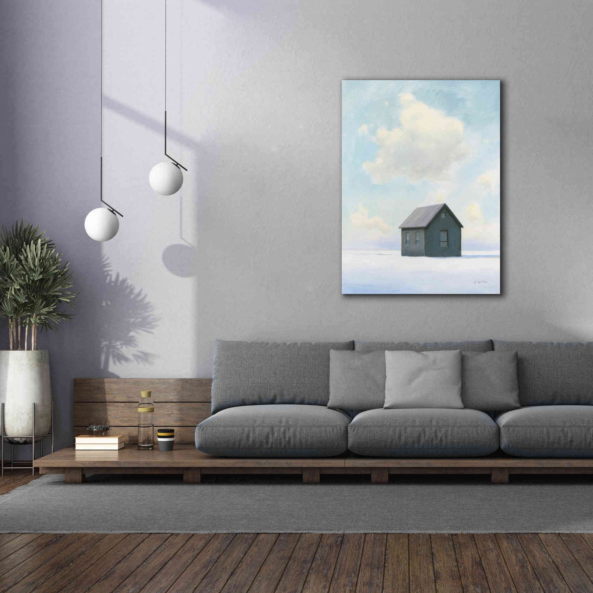 'Lonely Winter Landscape III' by James Wiens, Canvas Wall Art,40 x 54
