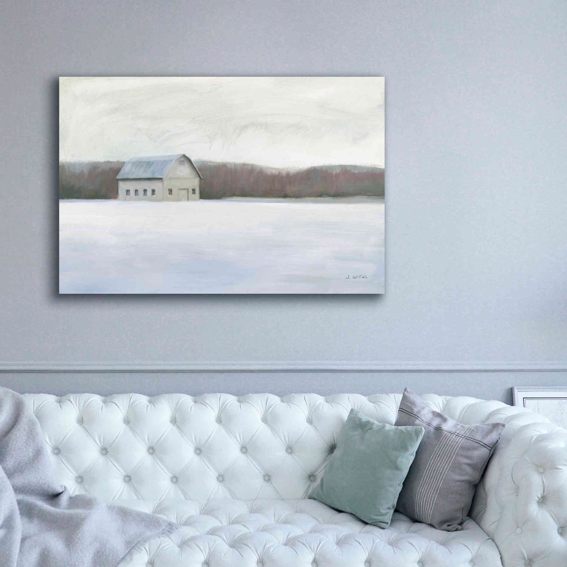 'Winter Barn' by James Wiens, Canvas Wall Art,60 x 40