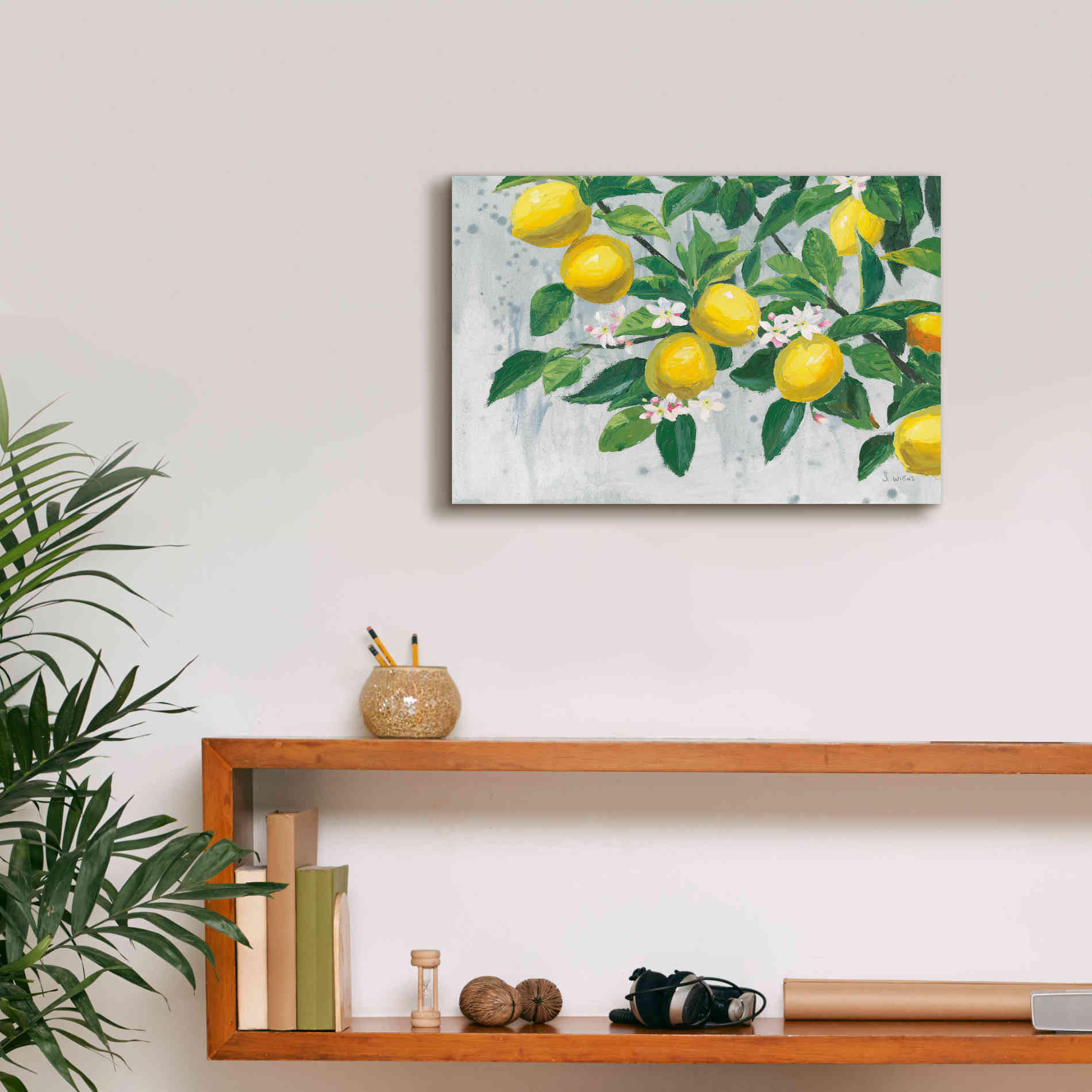 'Zesty Lemons' by James Wiens, Canvas Wall Art,18 x 12