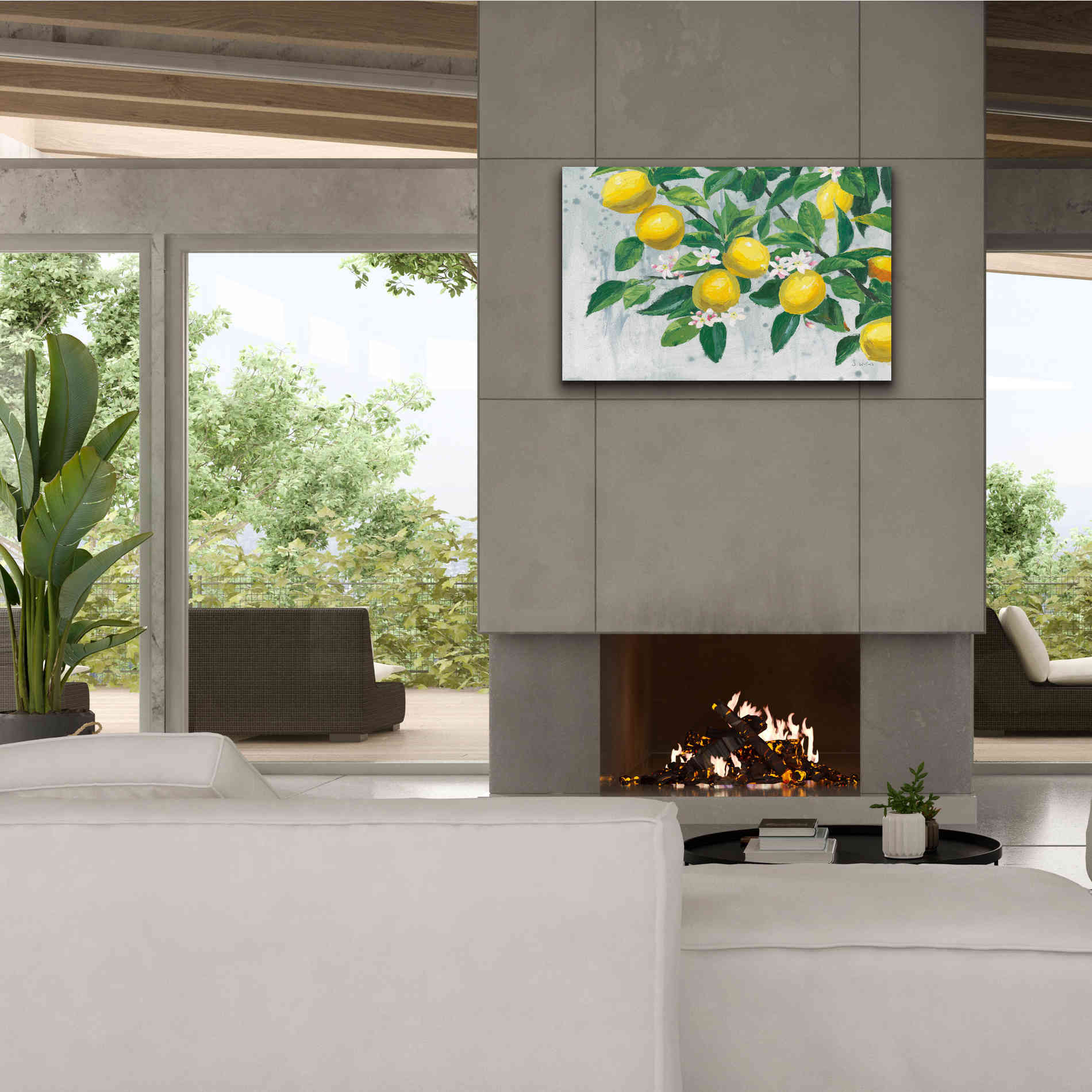 'Zesty Lemons' by James Wiens, Canvas Wall Art,40 x 26