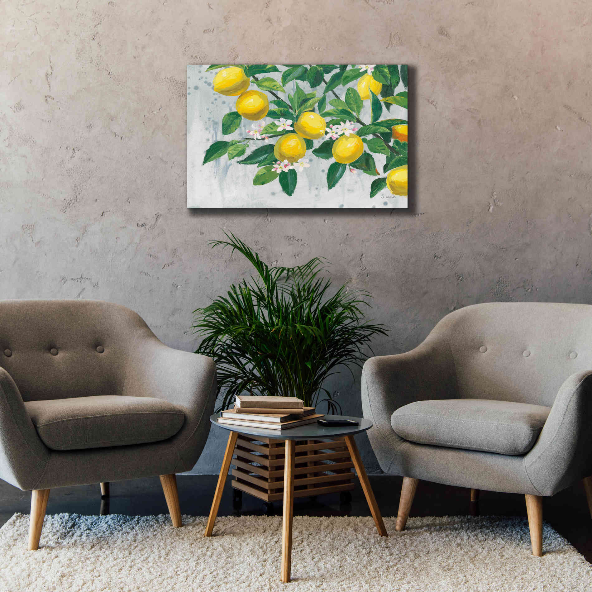 'Zesty Lemons' by James Wiens, Canvas Wall Art,40 x 26