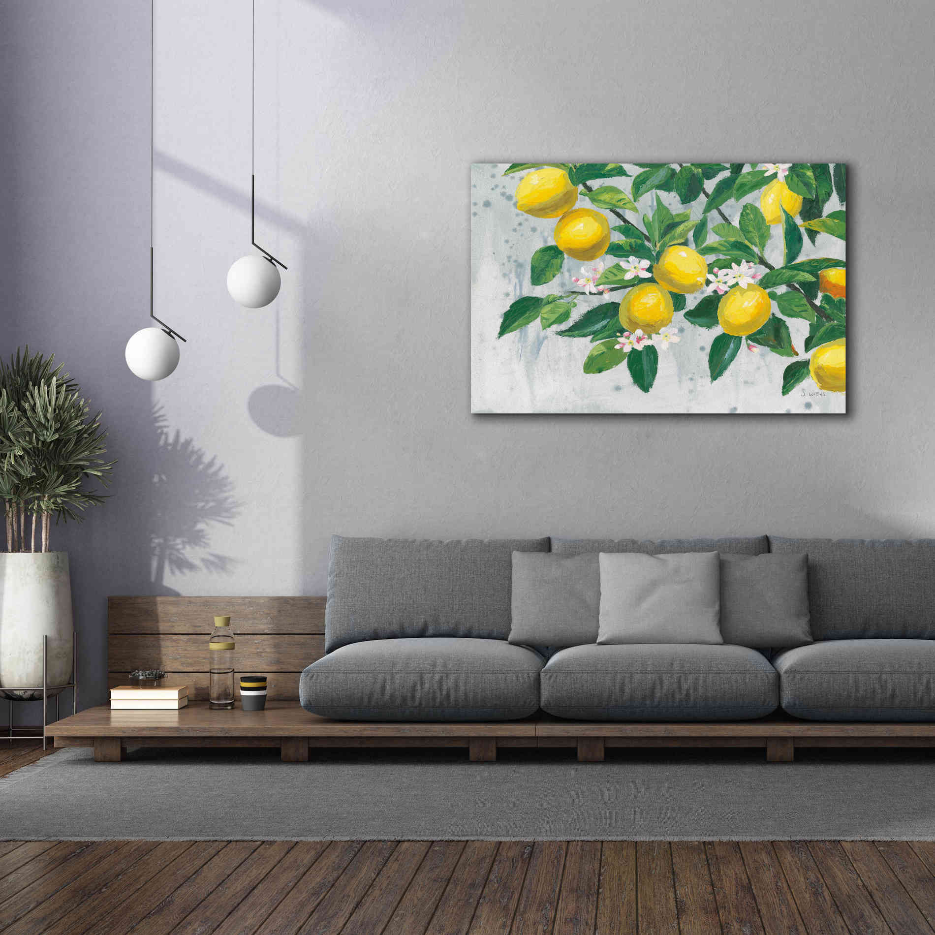 'Zesty Lemons' by James Wiens, Canvas Wall Art,60 x 40