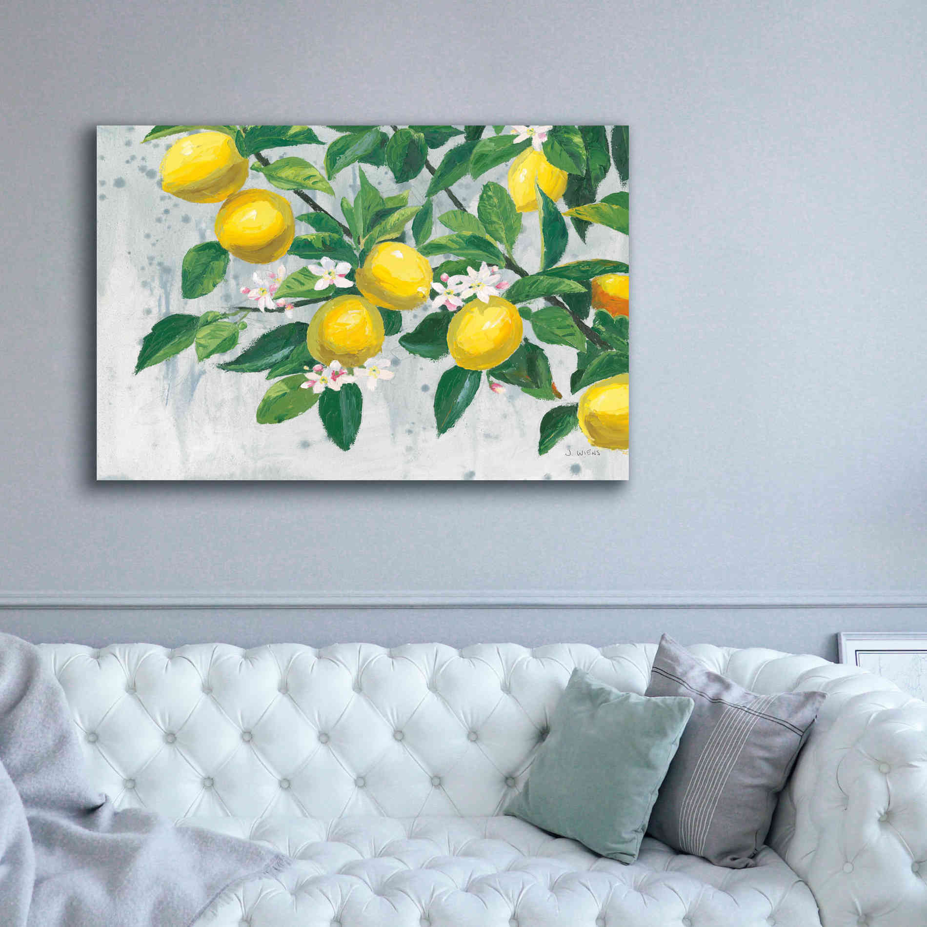 'Zesty Lemons' by James Wiens, Canvas Wall Art,60 x 40