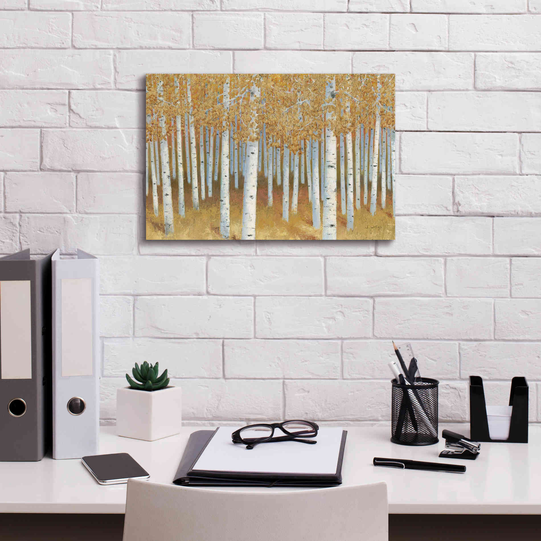'Forest of Gold' by James Wiens, Canvas Wall Art,18 x 12