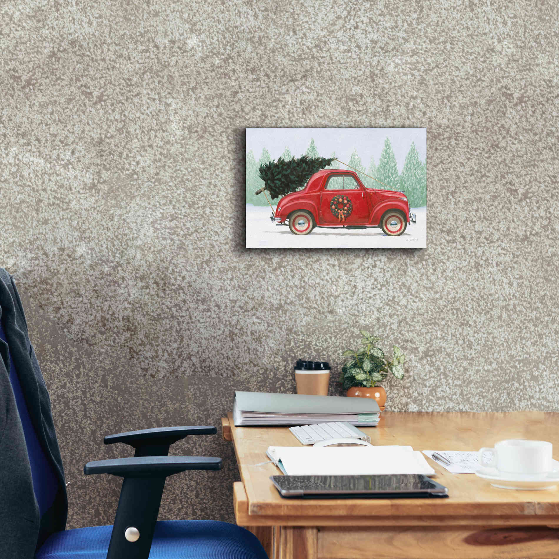 'Christmas Farm I' by James Wiens, Canvas Wall Art,18 x 12