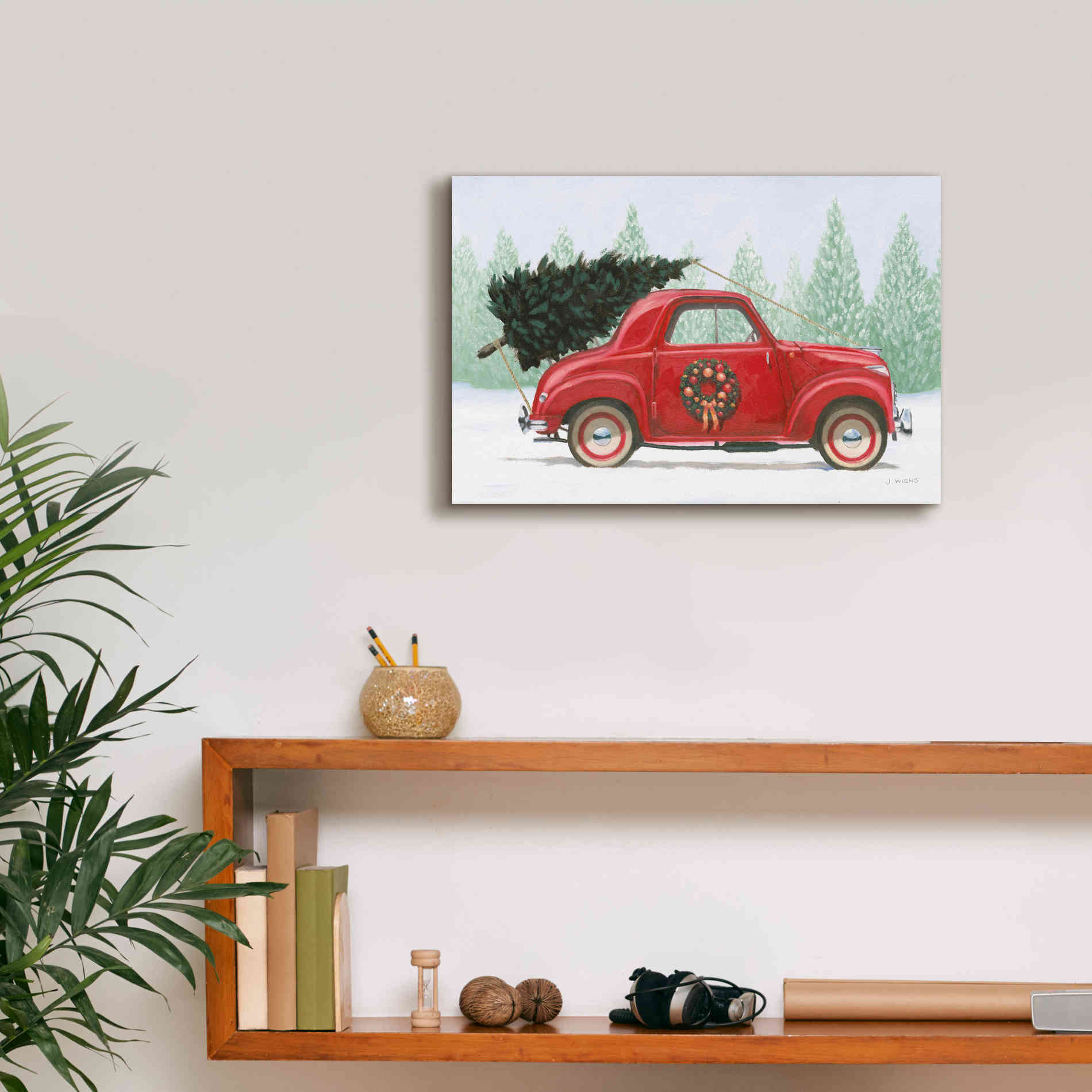 'Christmas Farm I' by James Wiens, Canvas Wall Art,18 x 12