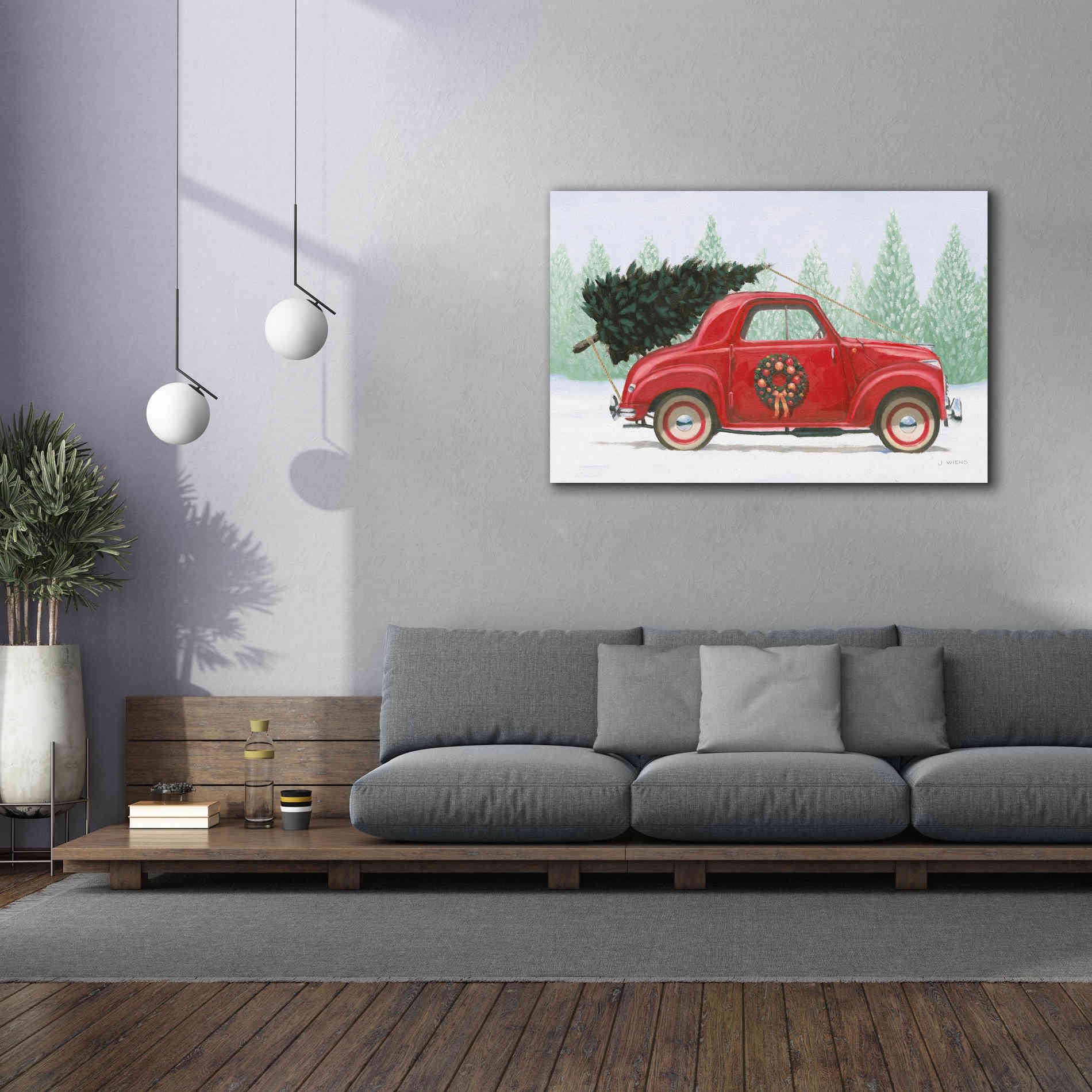 'Christmas Farm I' by James Wiens, Canvas Wall Art,60 x 40