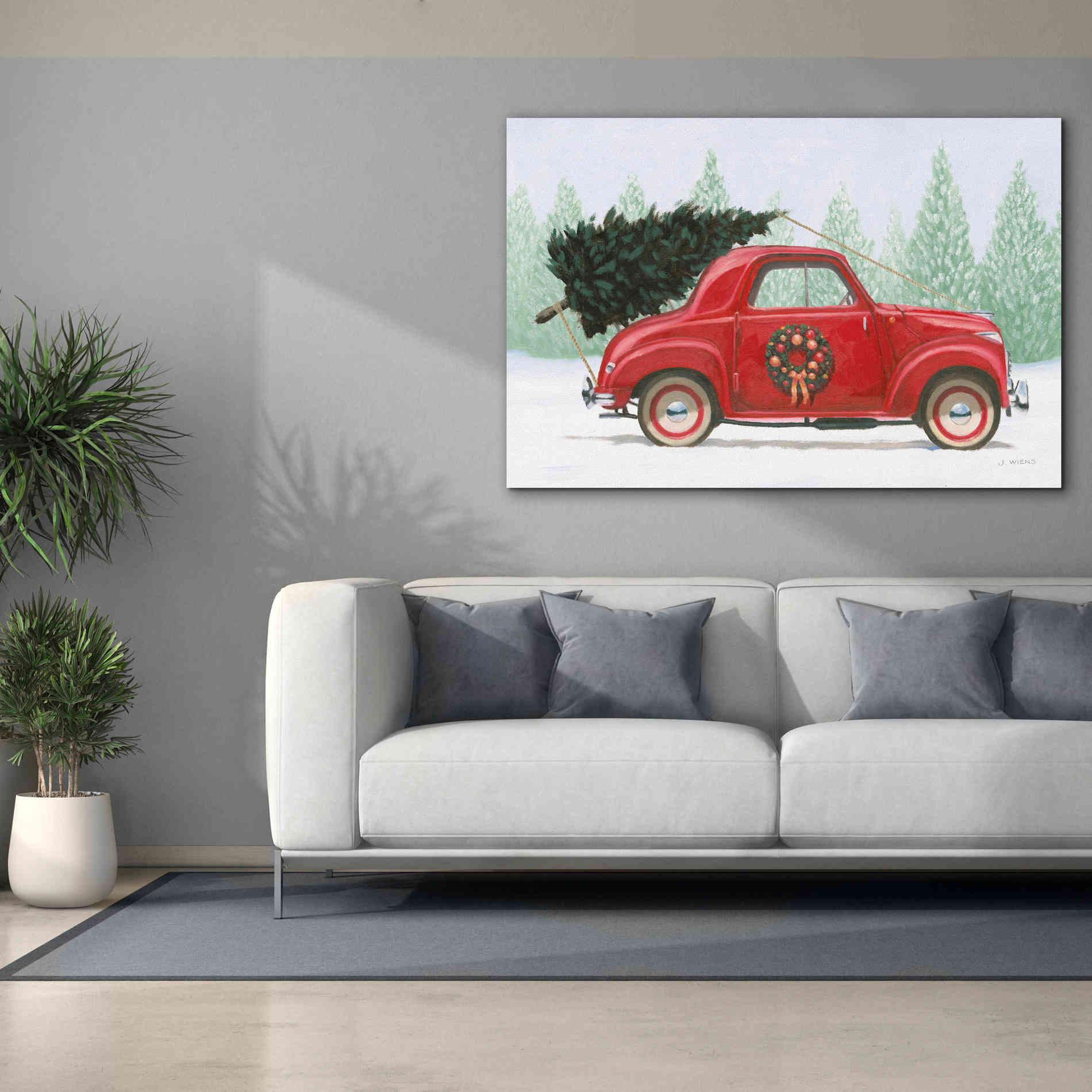 'Christmas Farm I' by James Wiens, Canvas Wall Art,60 x 40