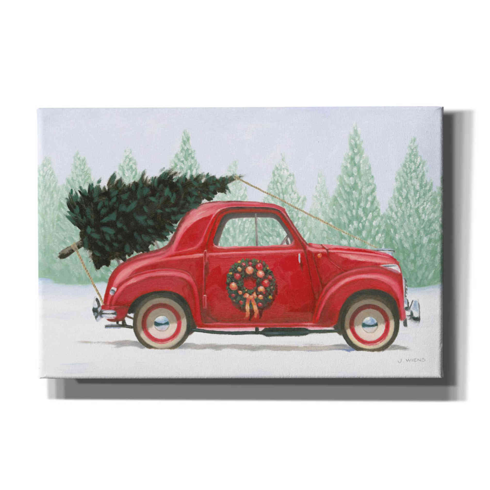 'Christmas Farm I' by James Wiens, Canvas Wall Art,18x12x1.1x0,26x18x1.1x0,40x26x1.74x0,60x40x1.74x0