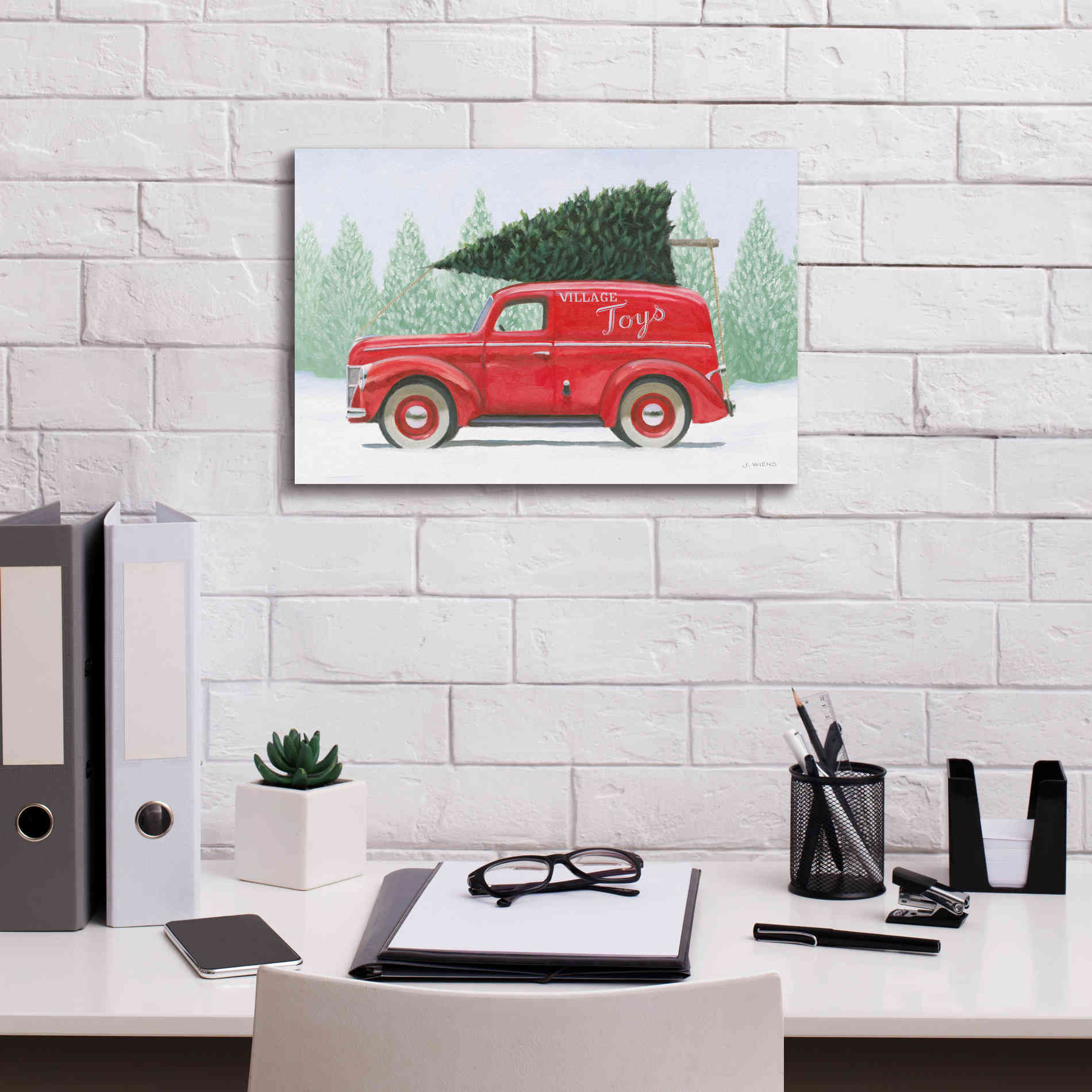 'Christmas Farm II' by James Wiens, Canvas Wall Art,18 x 12