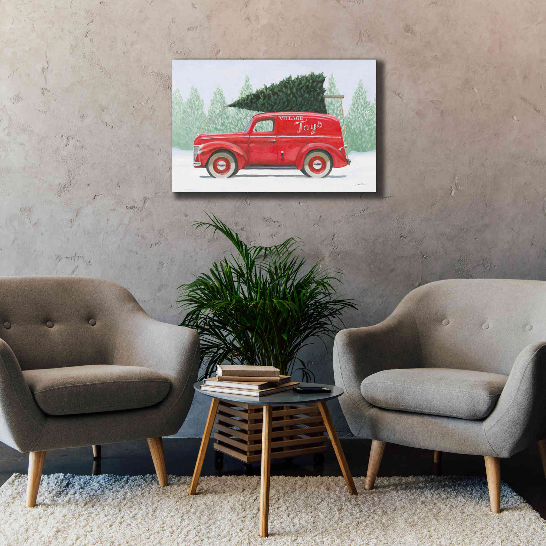 'Christmas Farm II' by James Wiens, Canvas Wall Art,40 x 26