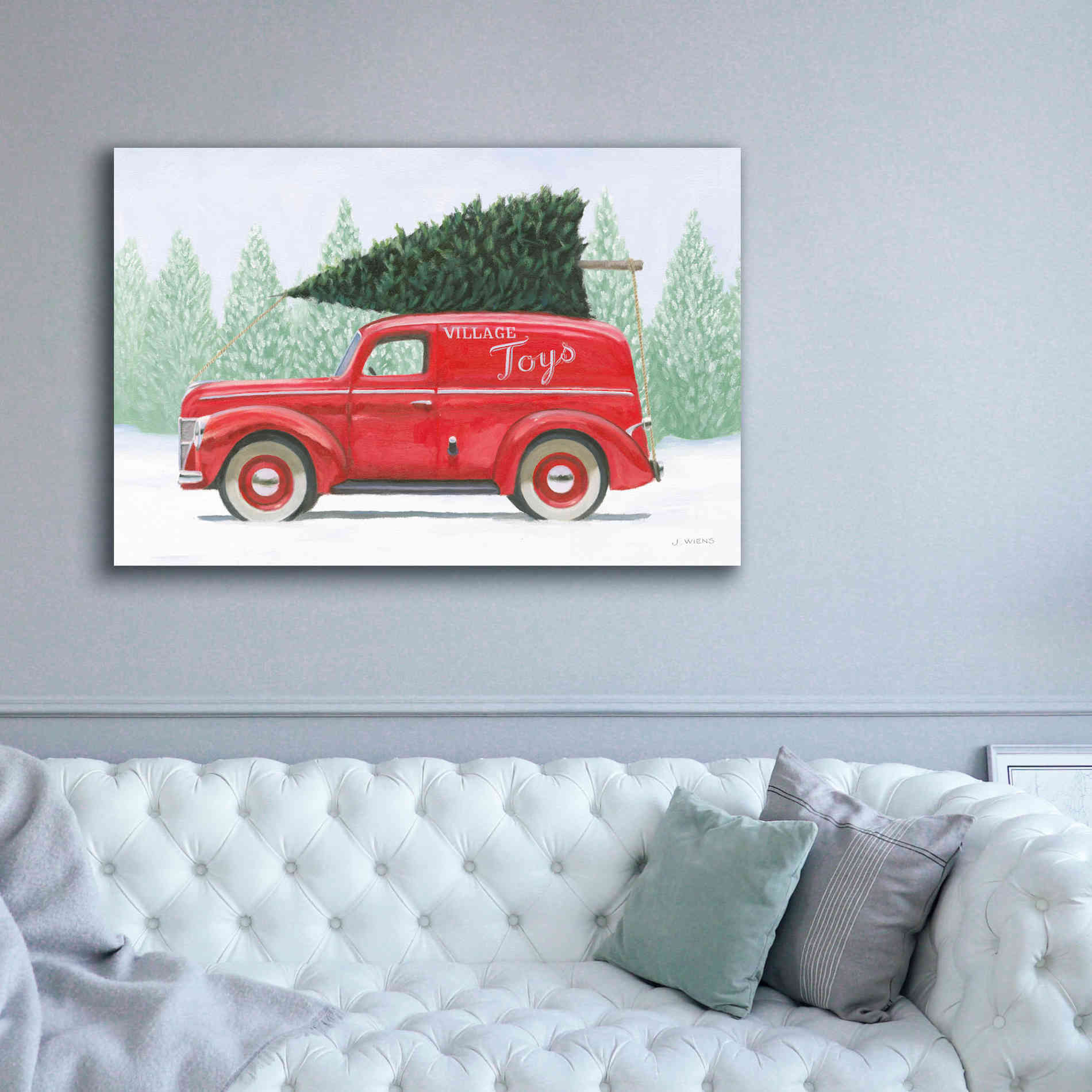 'Christmas Farm II' by James Wiens, Canvas Wall Art,60 x 40