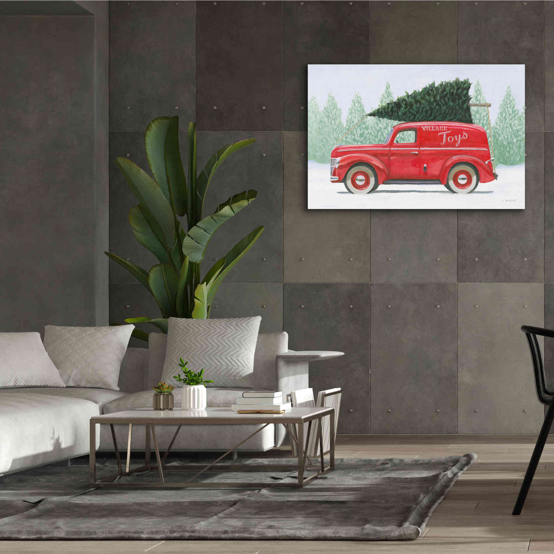 'Christmas Farm II' by James Wiens, Canvas Wall Art,60 x 40