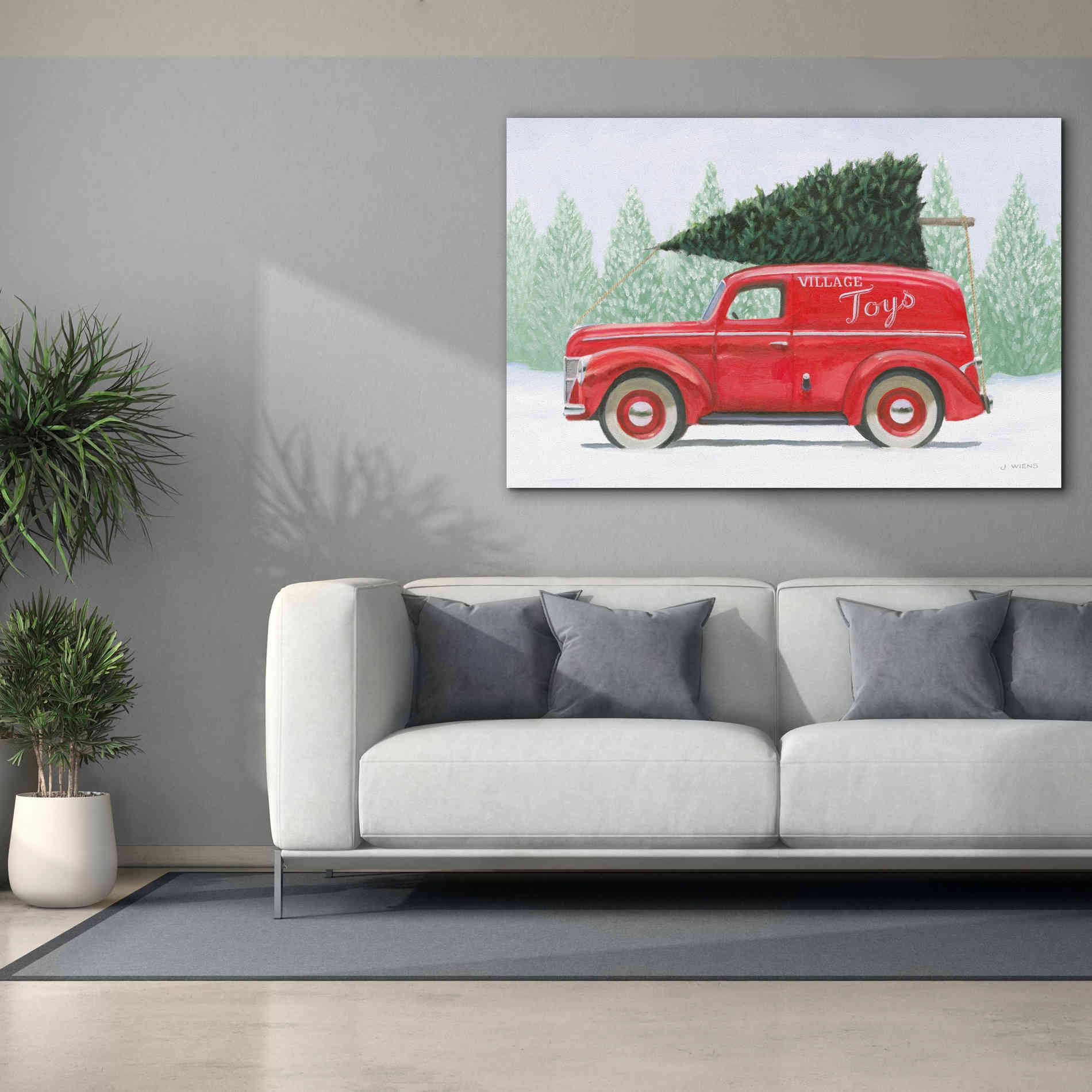 'Christmas Farm II' by James Wiens, Canvas Wall Art,60 x 40