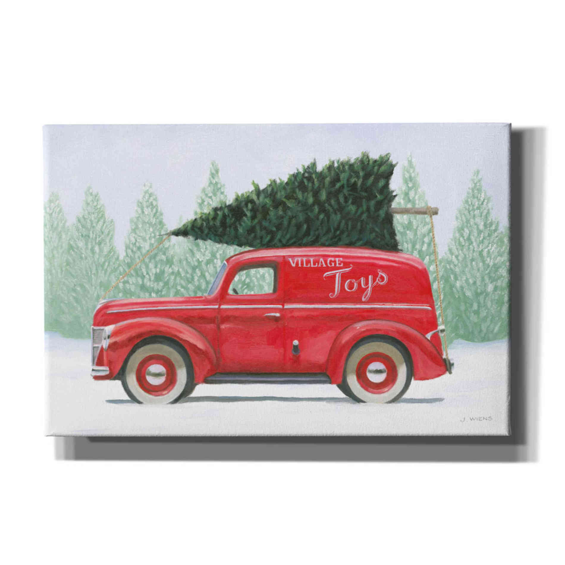 'Christmas Farm II' by James Wiens, Canvas Wall Art,18x12x1.1x0,26x18x1.1x0,40x26x1.74x0,60x40x1.74x0