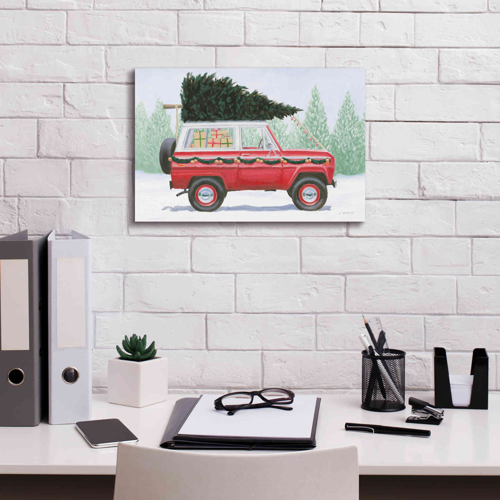 'Christmas Farm III' by James Wiens, Canvas Wall Art,18 x 12