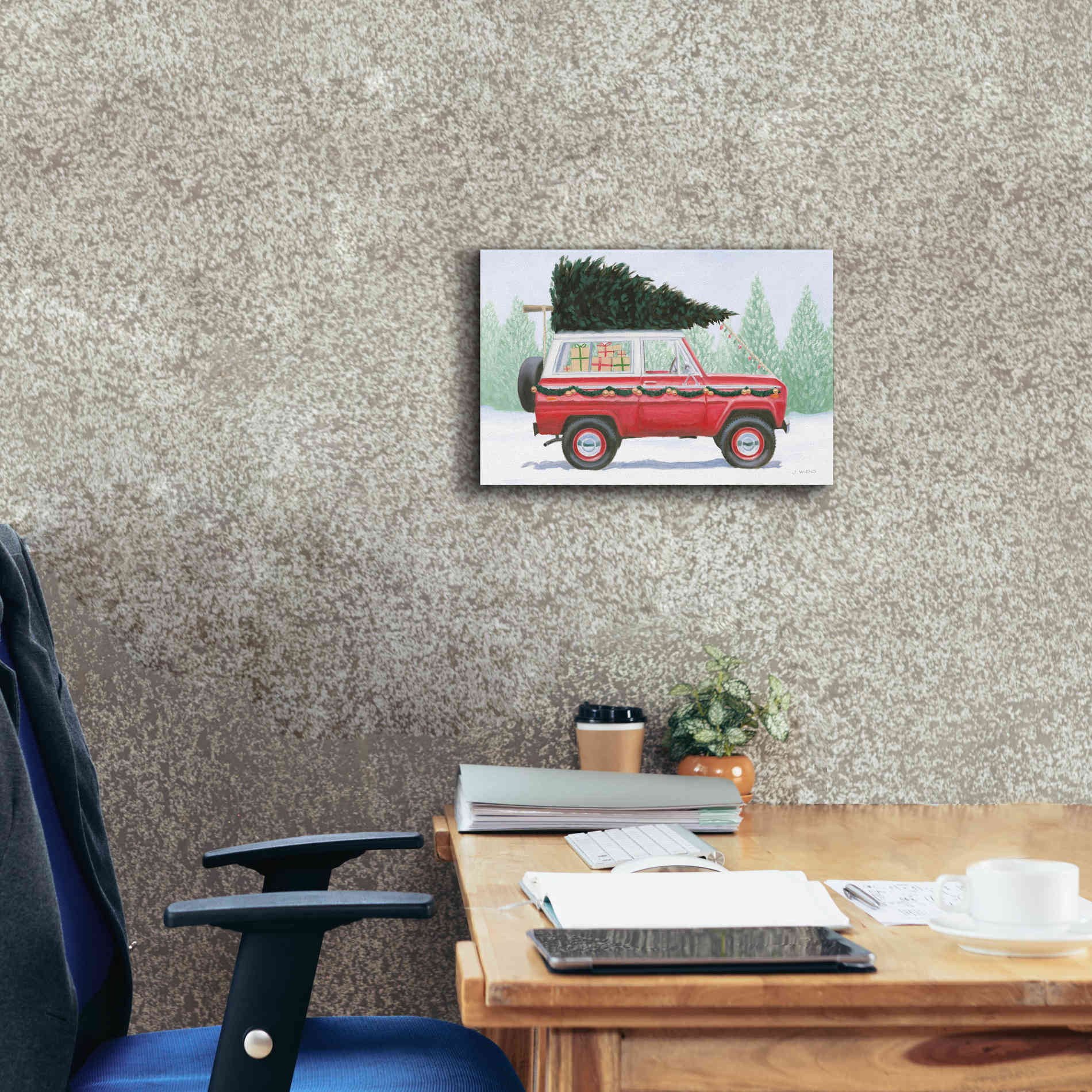 'Christmas Farm III' by James Wiens, Canvas Wall Art,18 x 12