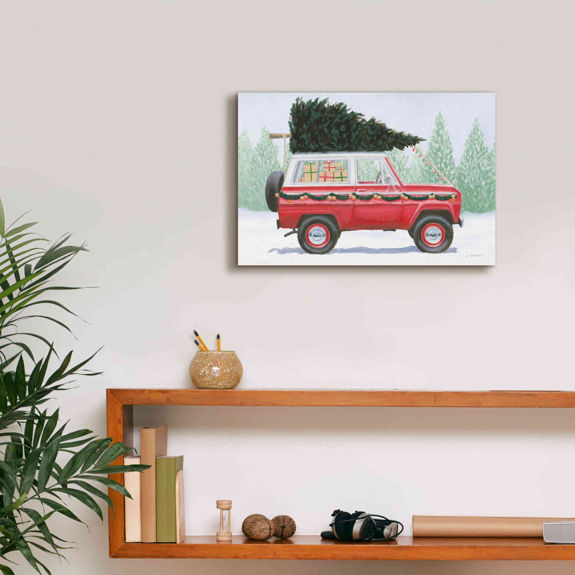 'Christmas Farm III' by James Wiens, Canvas Wall Art,18 x 12