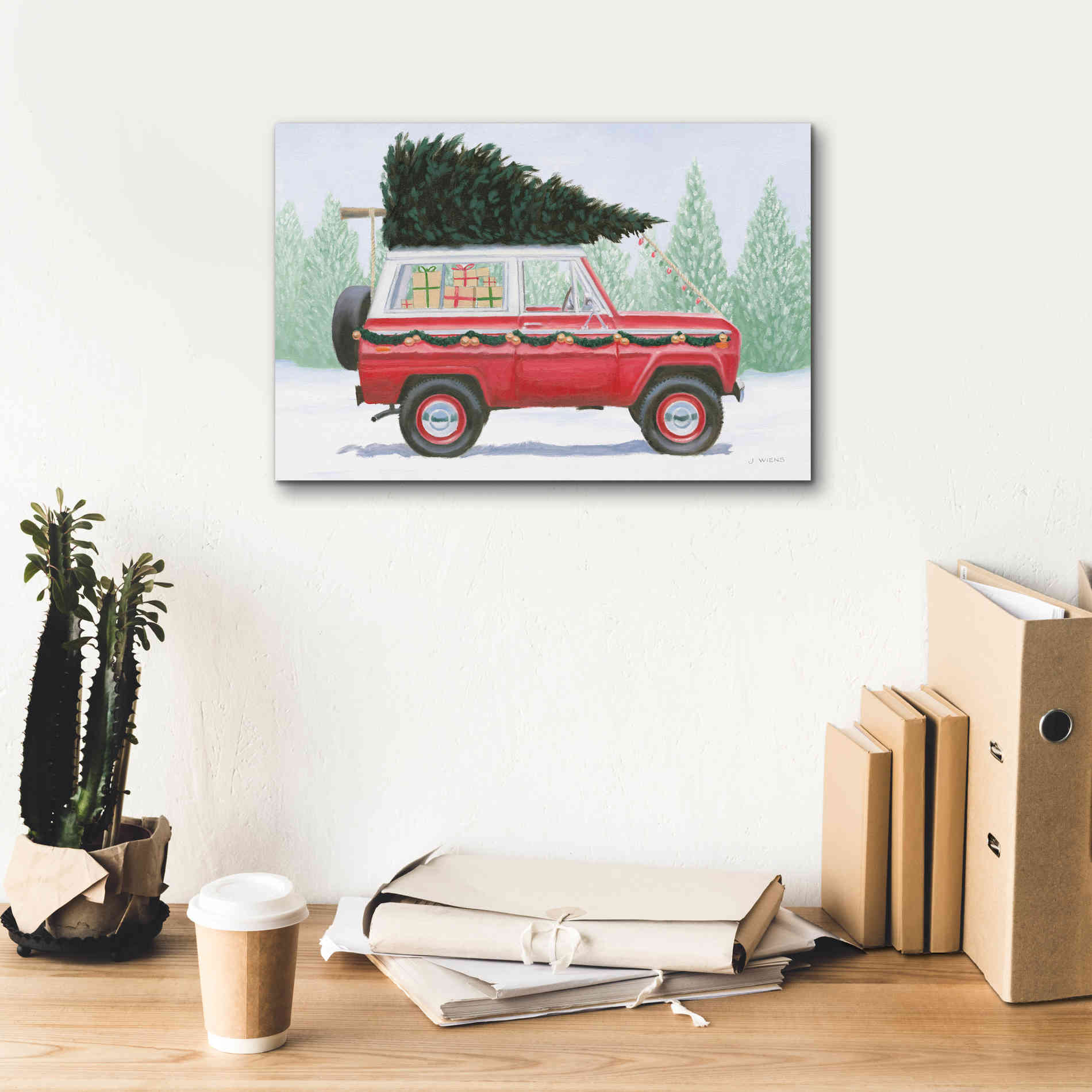 'Christmas Farm III' by James Wiens, Canvas Wall Art,18 x 12