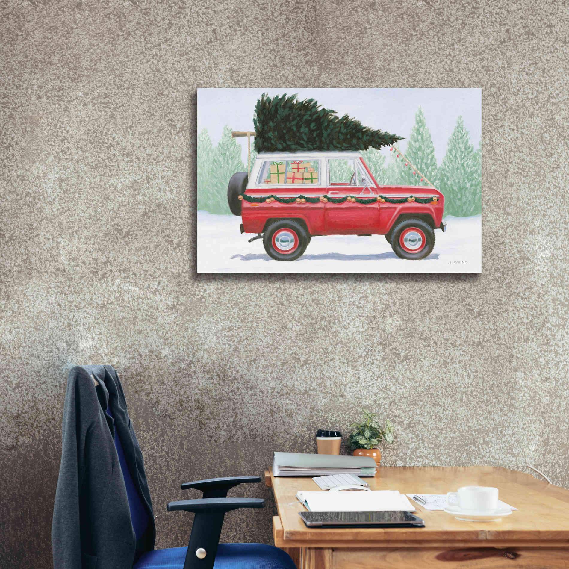 'Christmas Farm III' by James Wiens, Canvas Wall Art,40 x 26