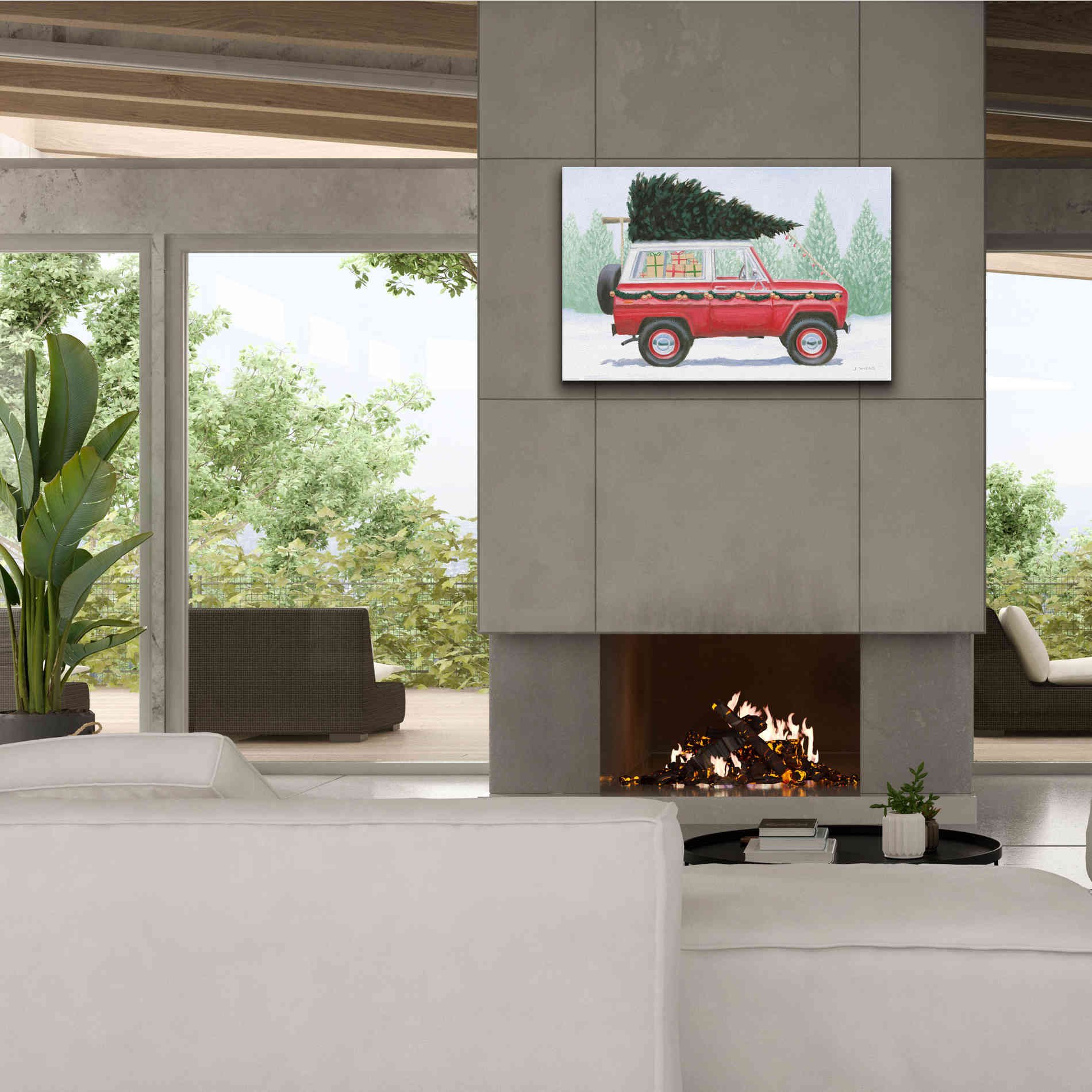 'Christmas Farm III' by James Wiens, Canvas Wall Art,40 x 26