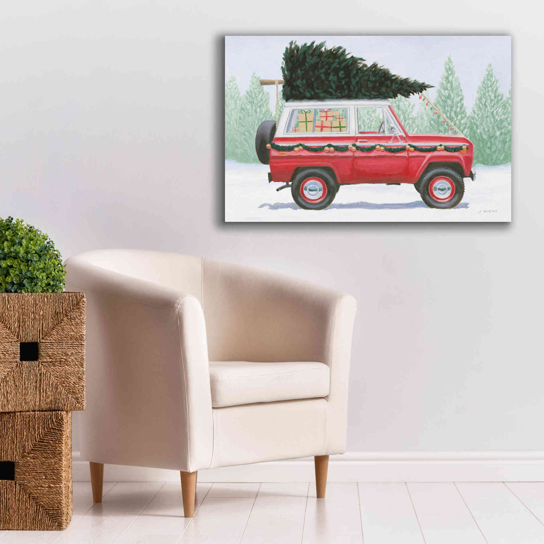 'Christmas Farm III' by James Wiens, Canvas Wall Art,40 x 26