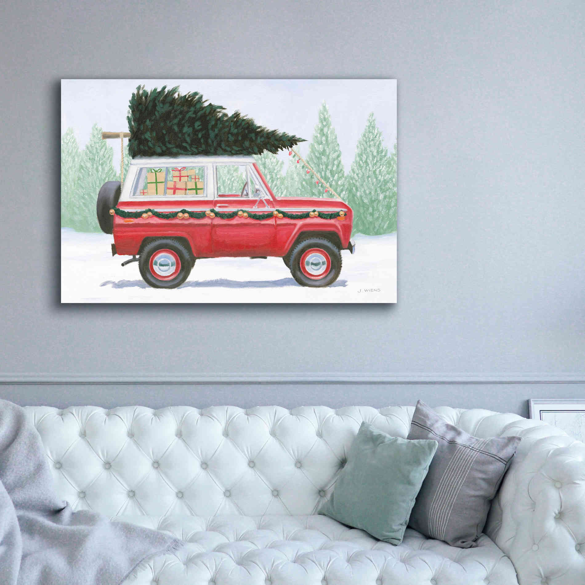 'Christmas Farm III' by James Wiens, Canvas Wall Art,60 x 40