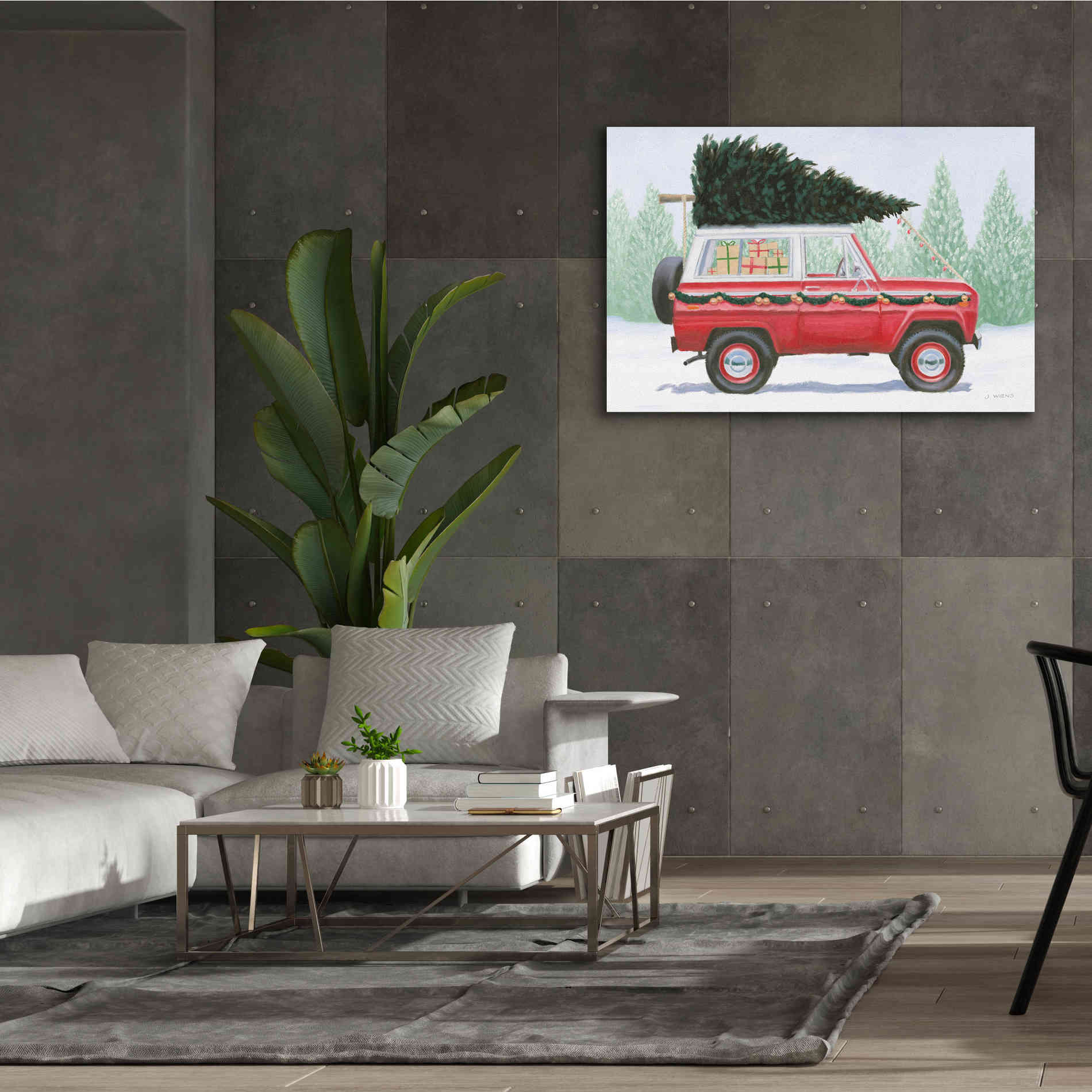 'Christmas Farm III' by James Wiens, Canvas Wall Art,60 x 40