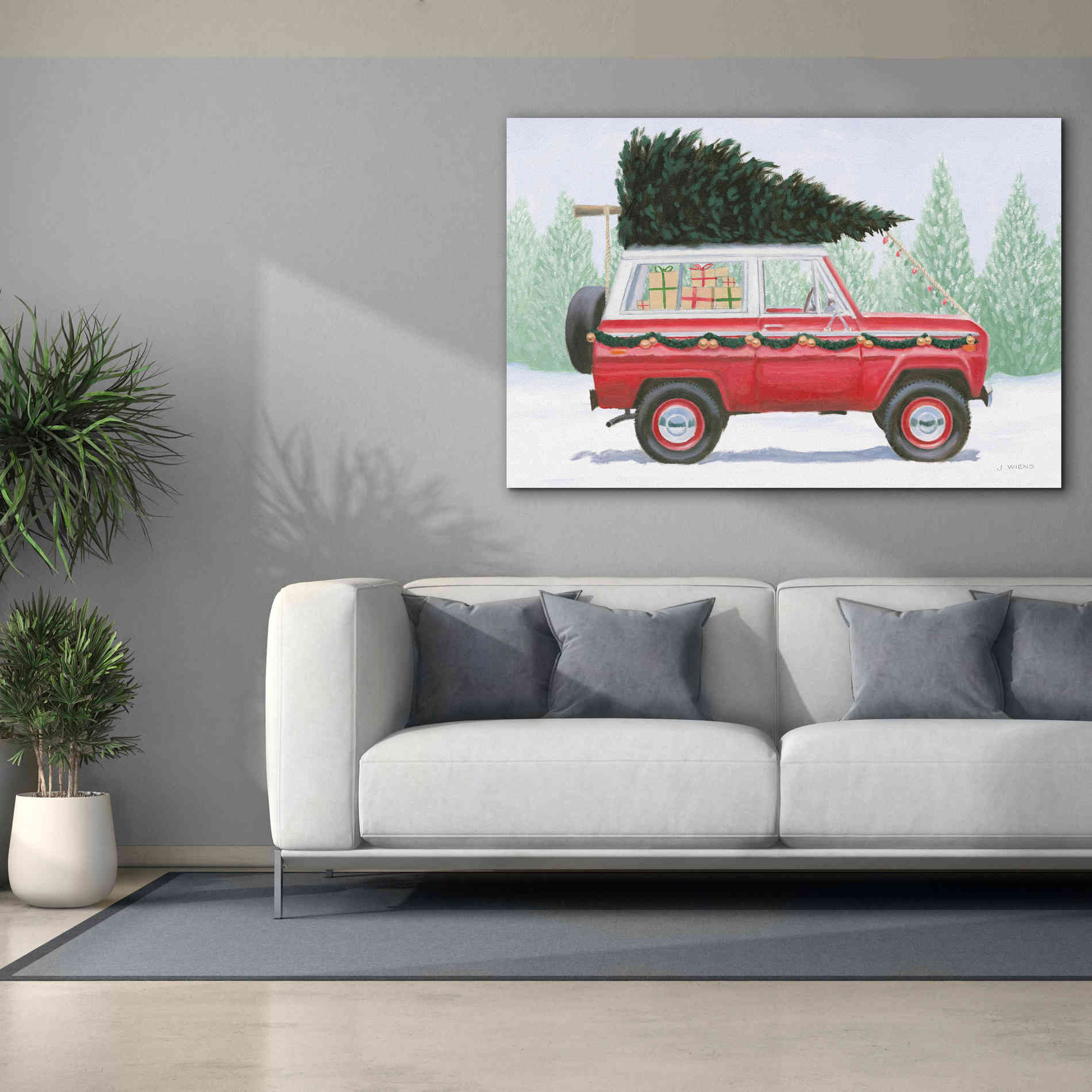 'Christmas Farm III' by James Wiens, Canvas Wall Art,60 x 40