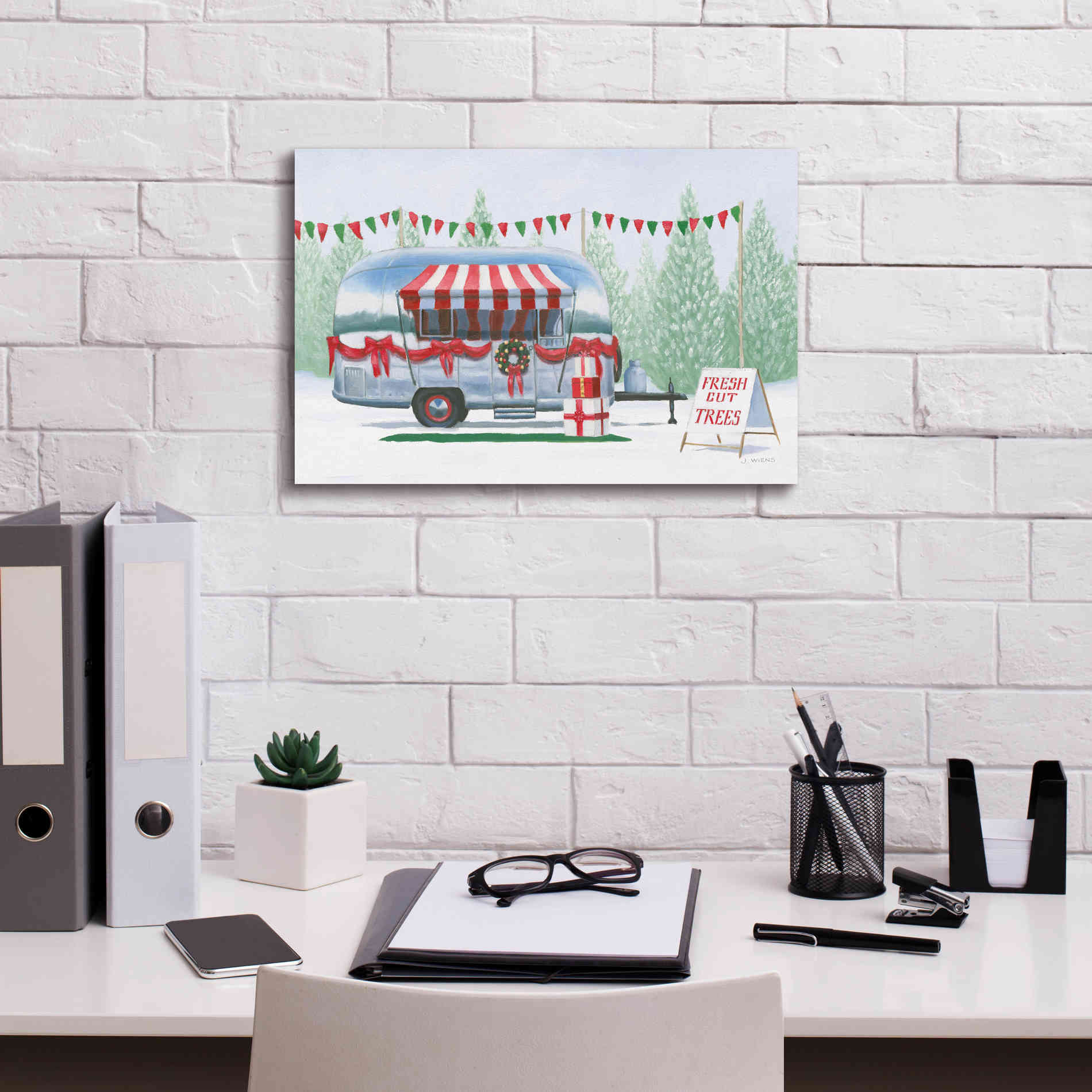 'Christmas Farm IV' by James Wiens, Canvas Wall Art,18 x 12