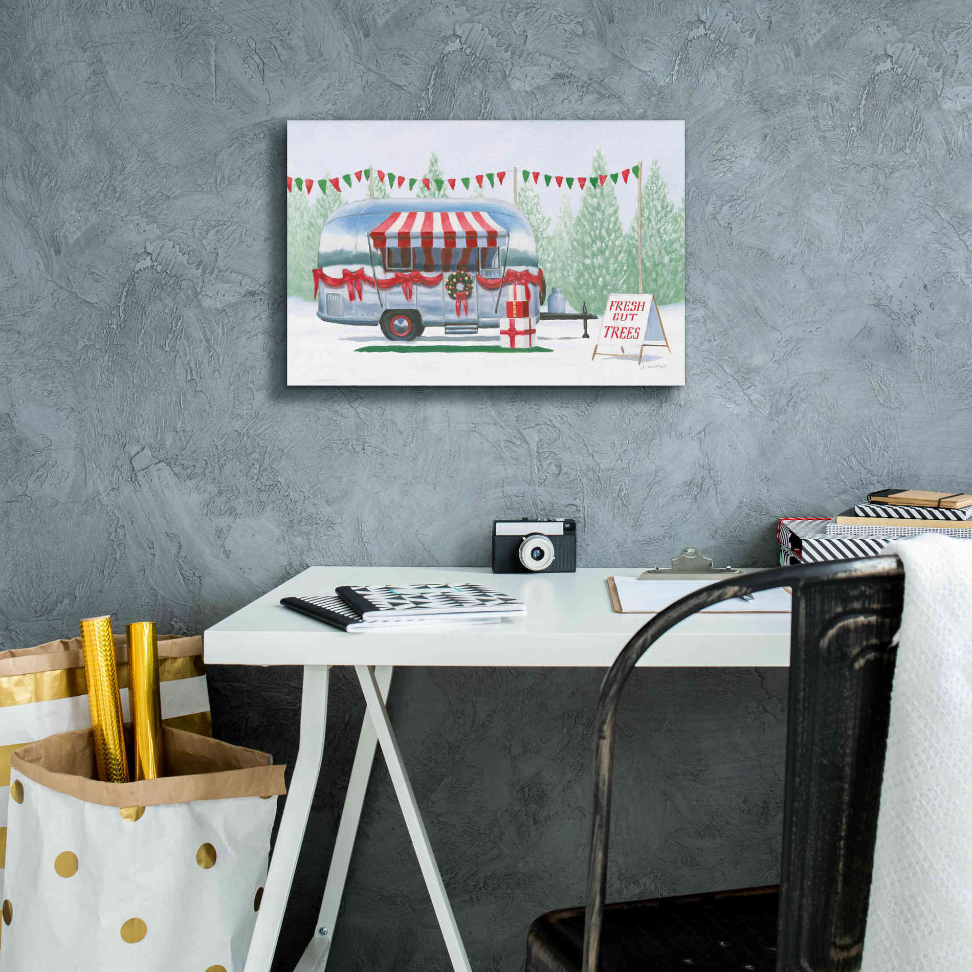 'Christmas Farm IV' by James Wiens, Canvas Wall Art,18 x 12