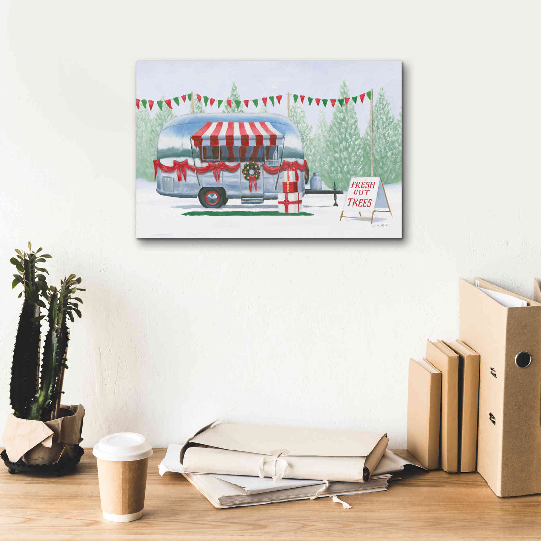 'Christmas Farm IV' by James Wiens, Canvas Wall Art,18 x 12