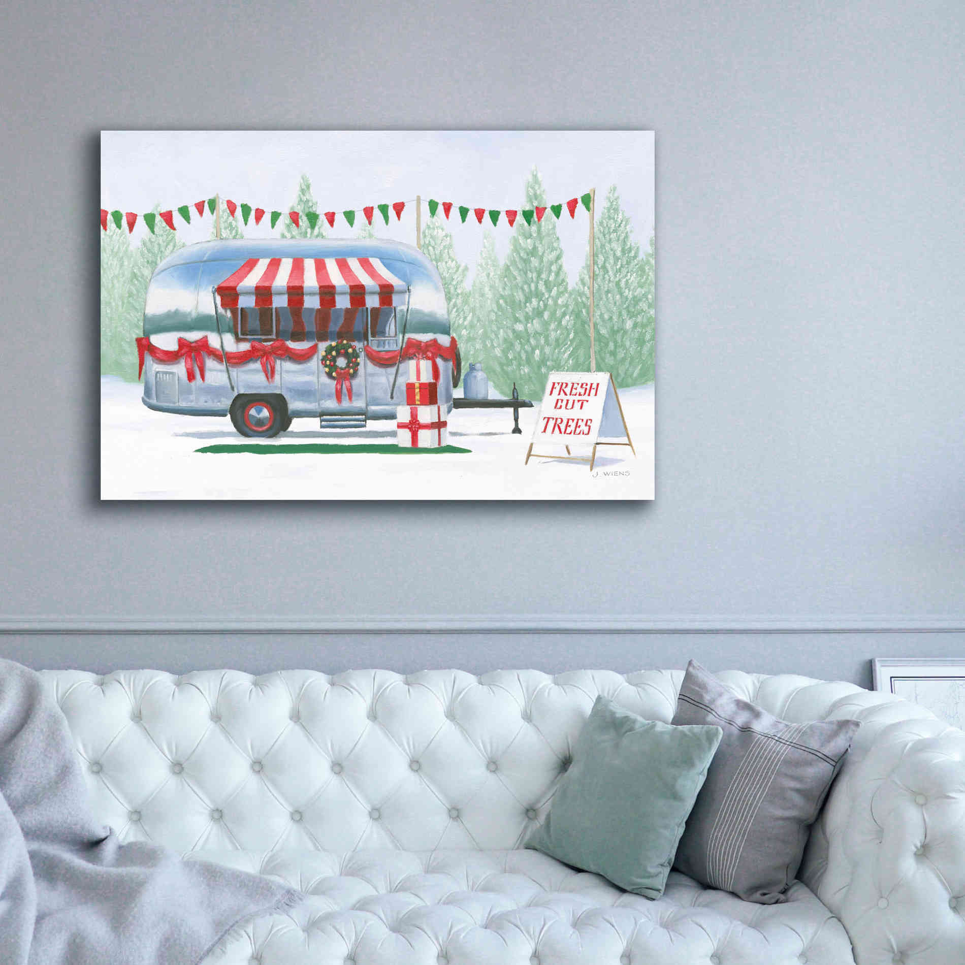 'Christmas Farm IV' by James Wiens, Canvas Wall Art,60 x 40