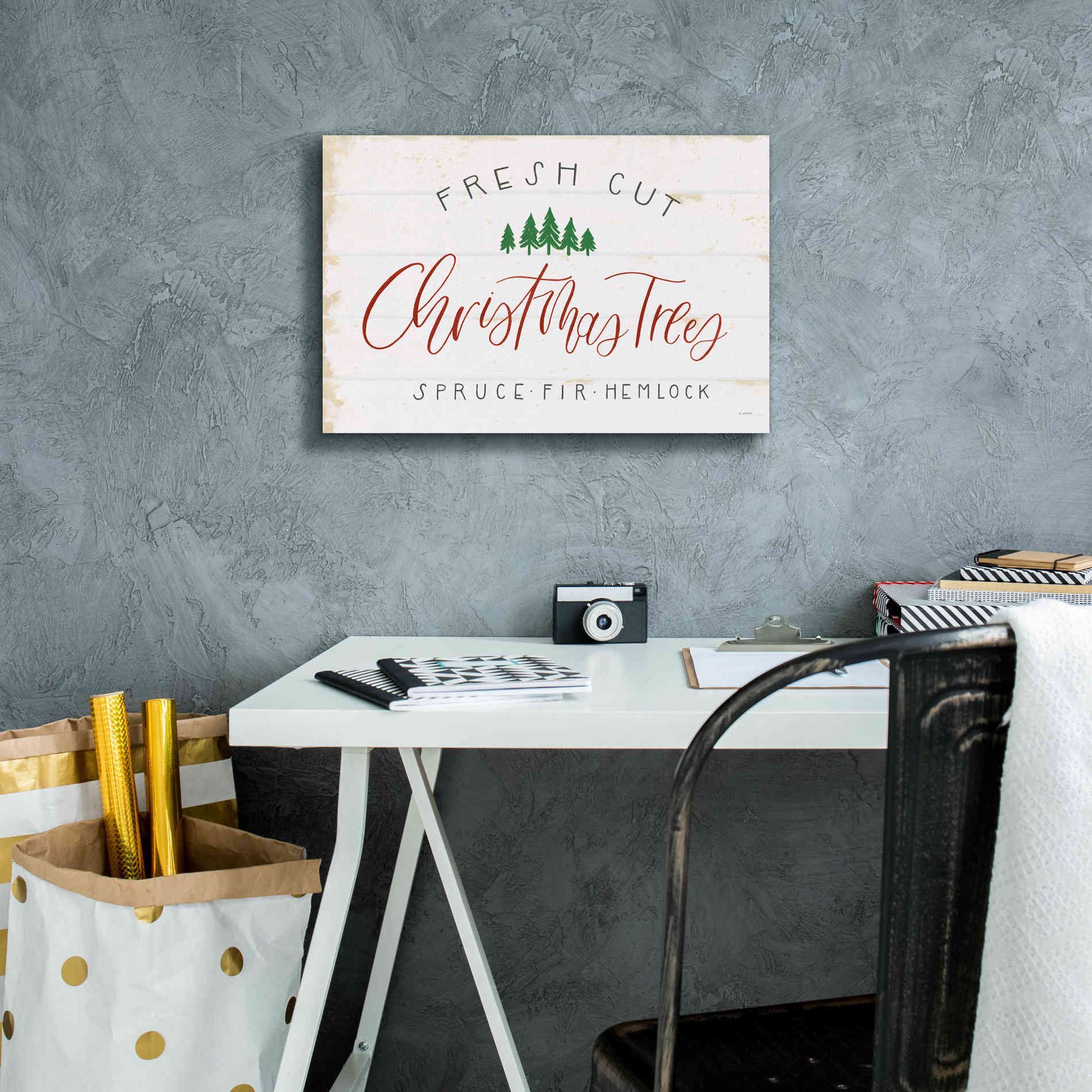 'Christmas Farm V' by James Wiens, Canvas Wall Art,18 x 12