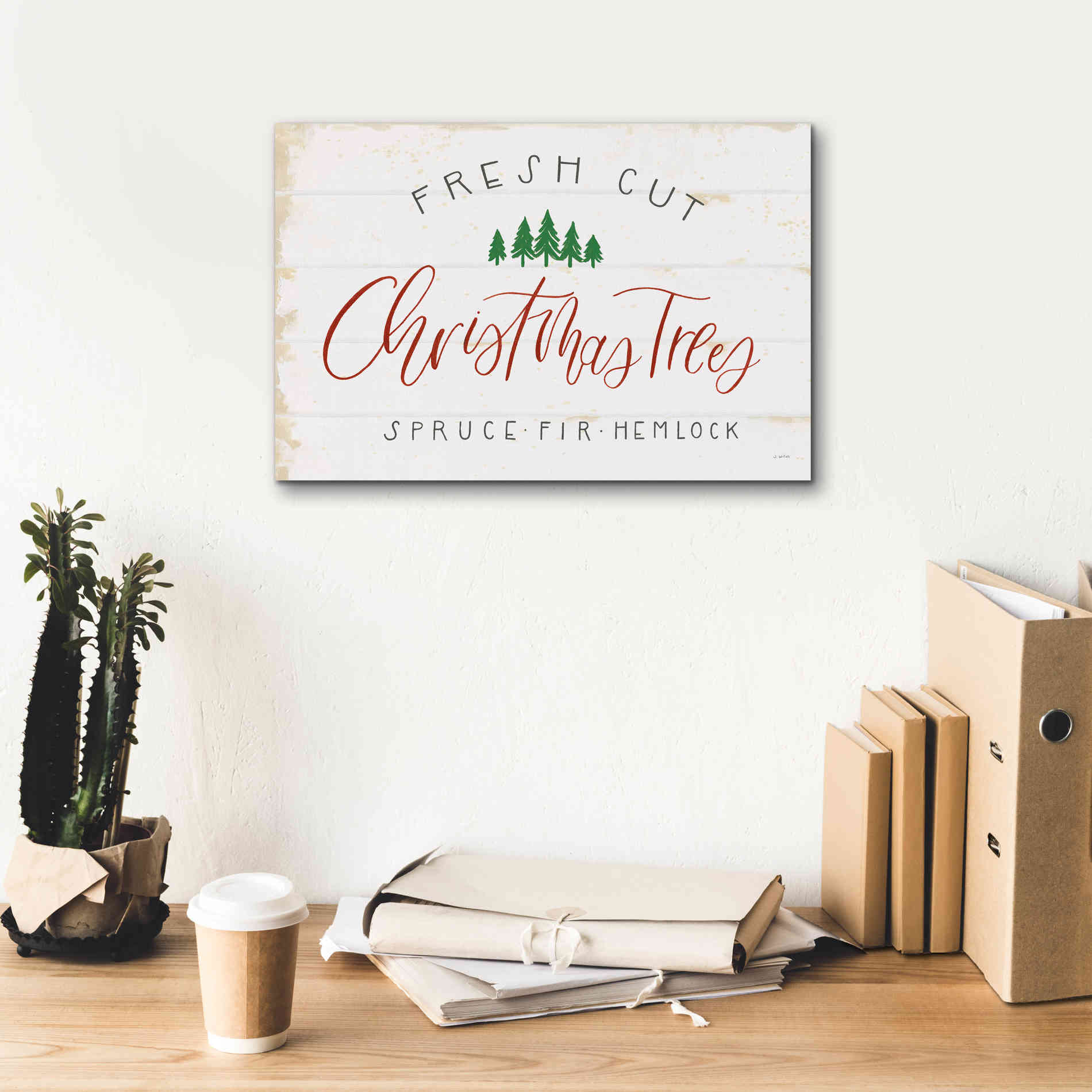 'Christmas Farm V' by James Wiens, Canvas Wall Art,18 x 12