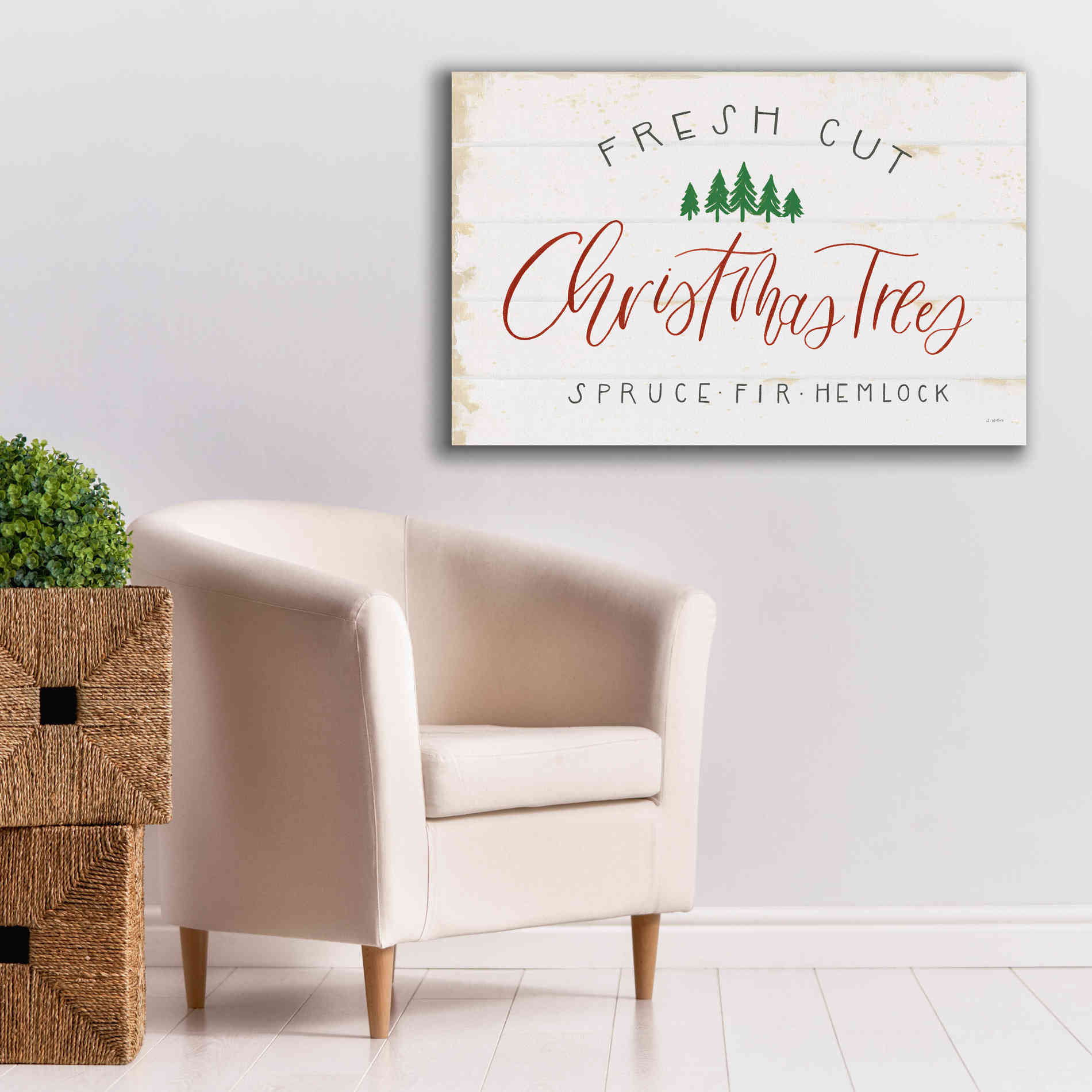 'Christmas Farm V' by James Wiens, Canvas Wall Art,40 x 26