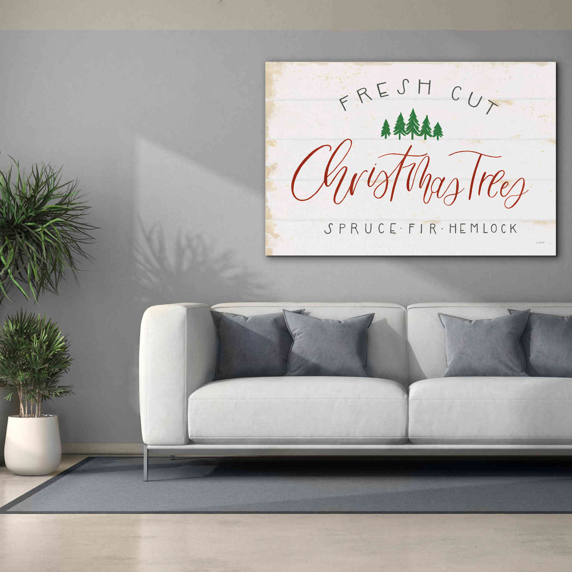 'Christmas Farm V' by James Wiens, Canvas Wall Art,60 x 40