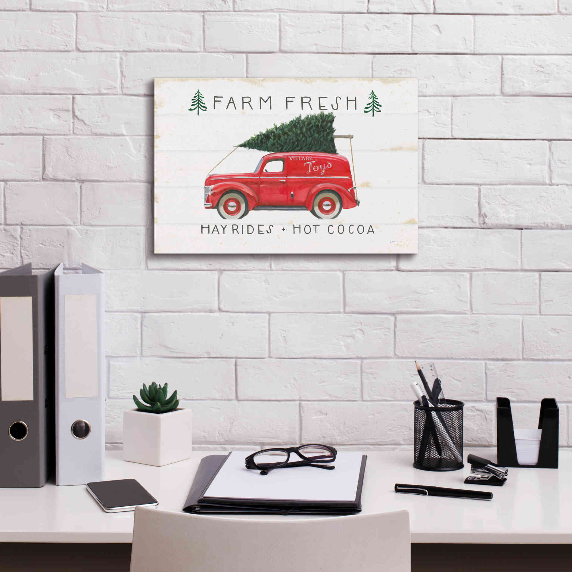 'Christmas Farm VI' by James Wiens, Canvas Wall Art,18 x 12