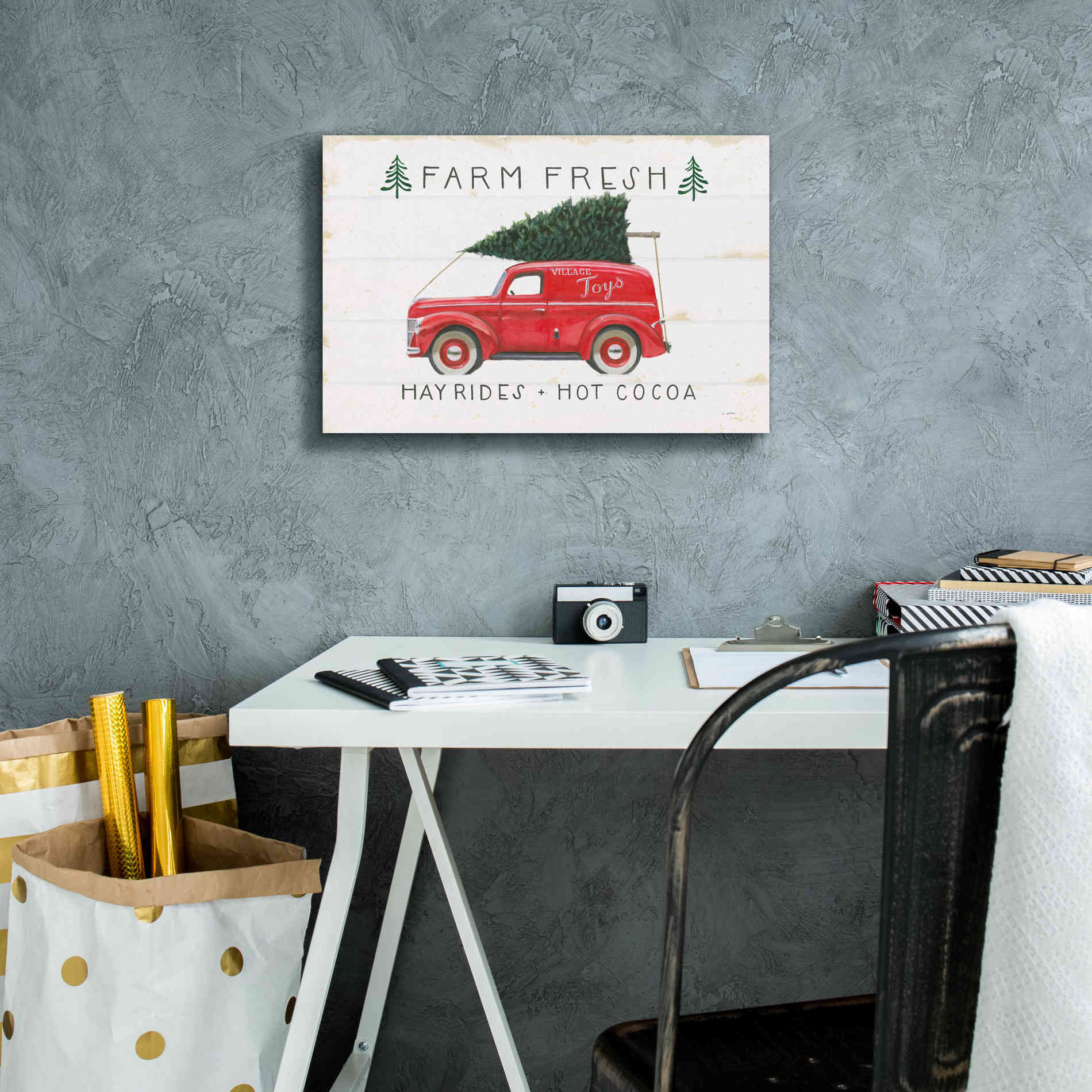 'Christmas Farm VI' by James Wiens, Canvas Wall Art,18 x 12